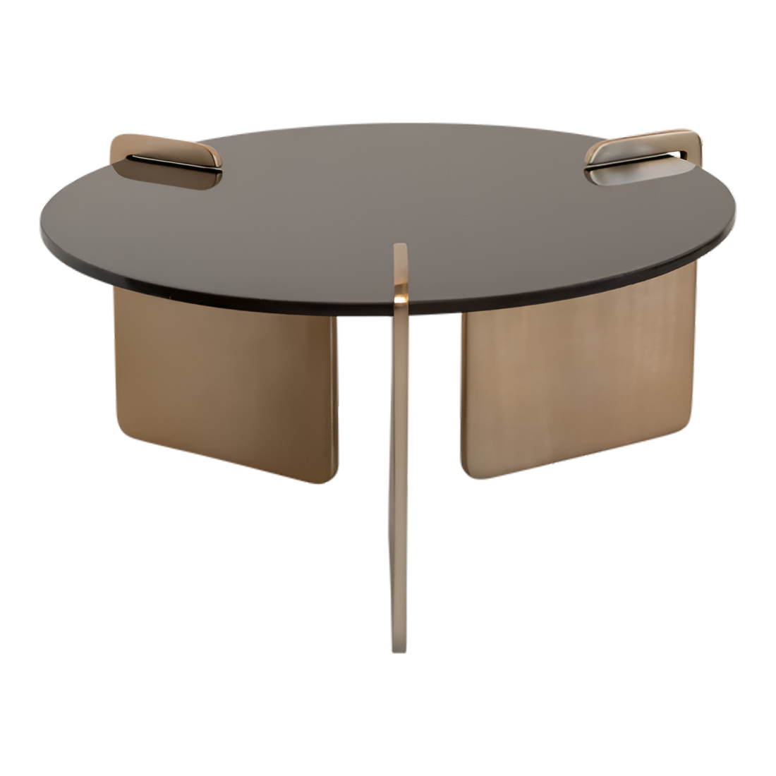 LINN salontafel met glazen blad en metalen basis