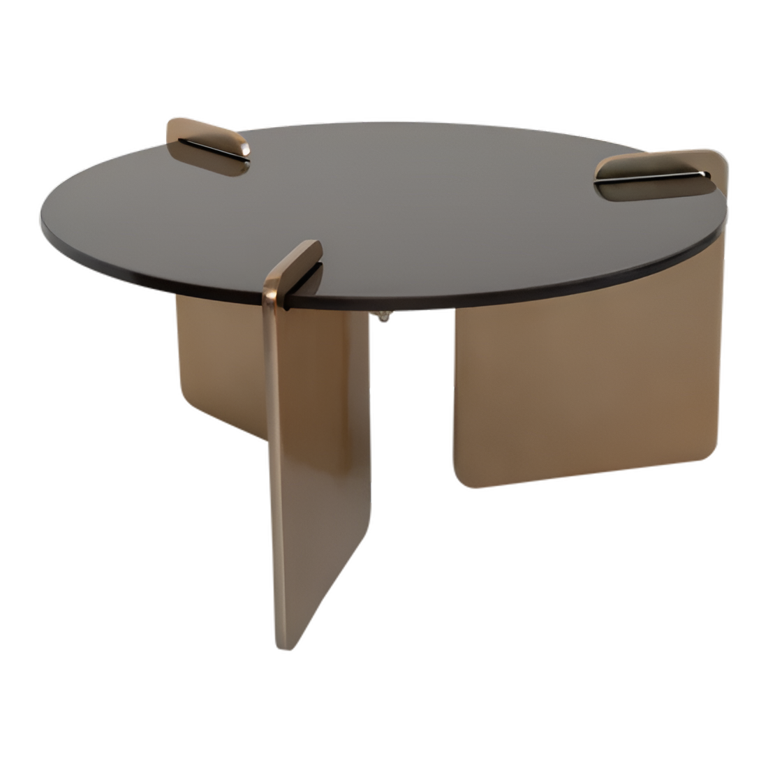 LINN salontafel met glazen blad en metalen basis