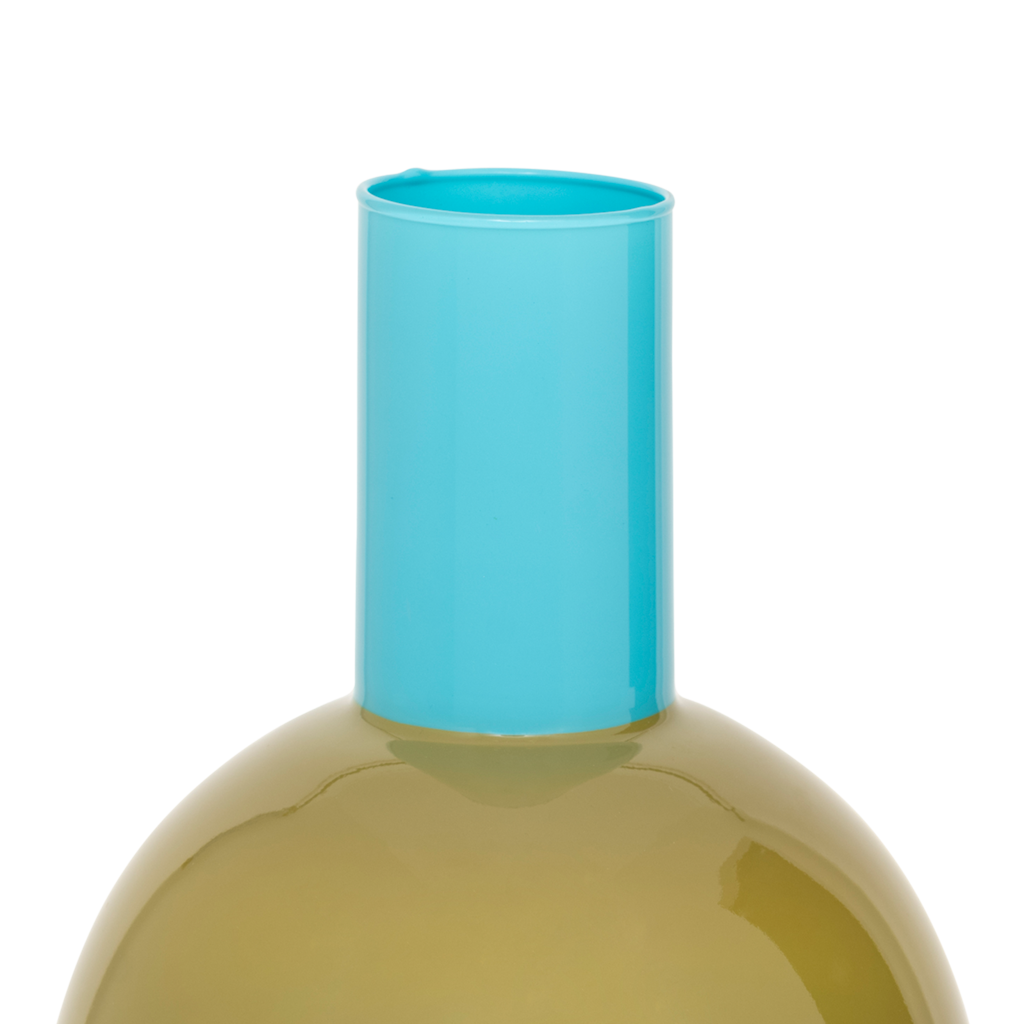 Glazen vaas LAHJA blauw met groen