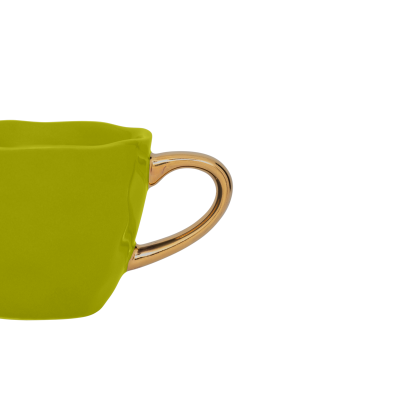 Espressotasse GOOD MORNING grün mit Gold