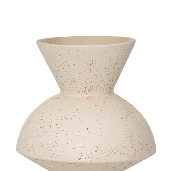Keramikw vase THABO gebrochenes Weiß