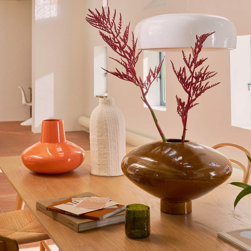 Keramikw vase NALA braun