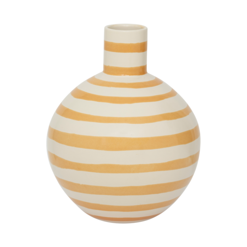Ceramic Vase AMARA Orange with Cream
