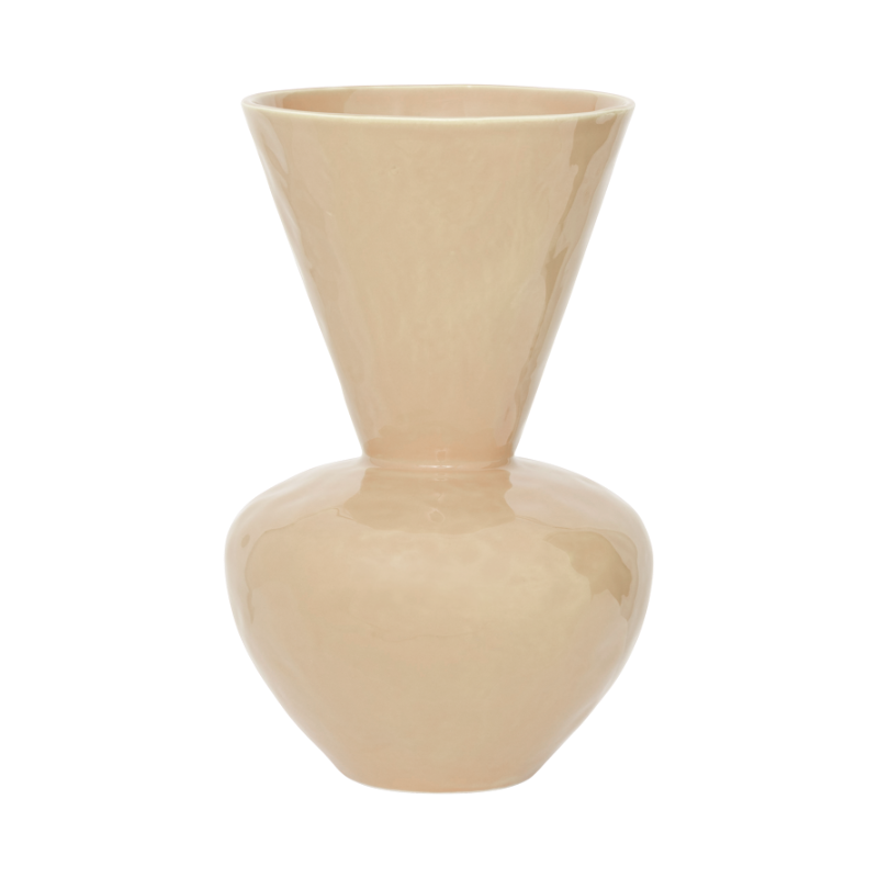 Beige keramische vaas LANGA