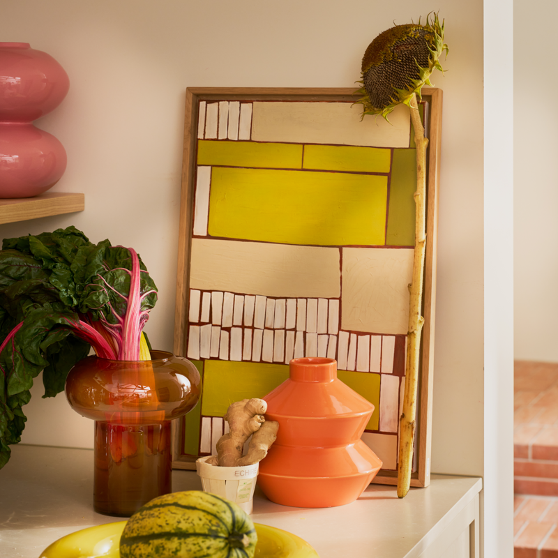 Obraz LESEDI groen met crème