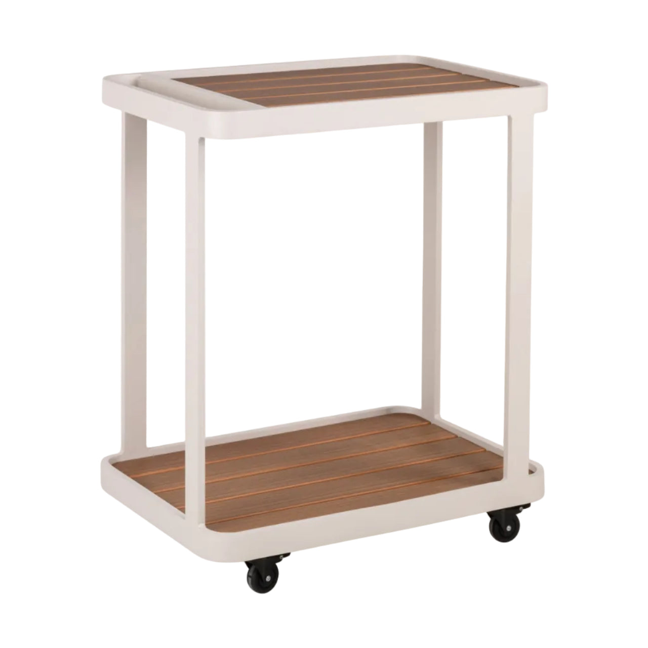 Beige tuinkar SPRITZ met houten blad