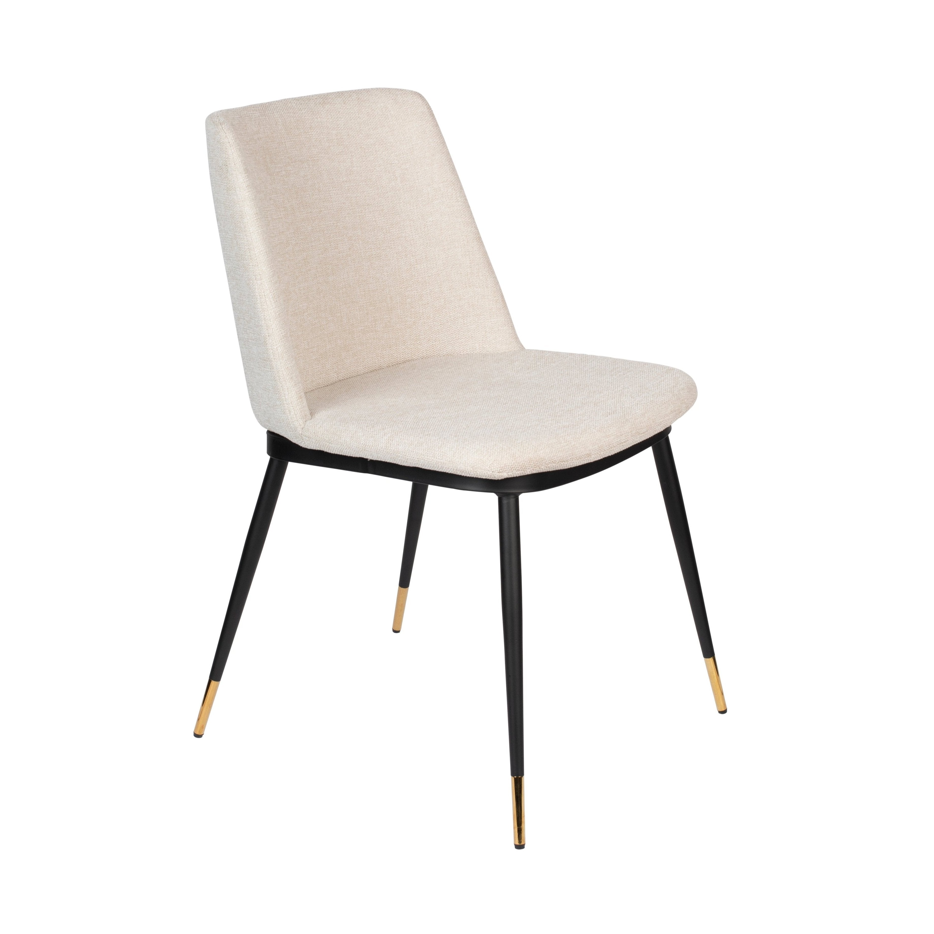 Stoel LIONEL beige met zwarte basis