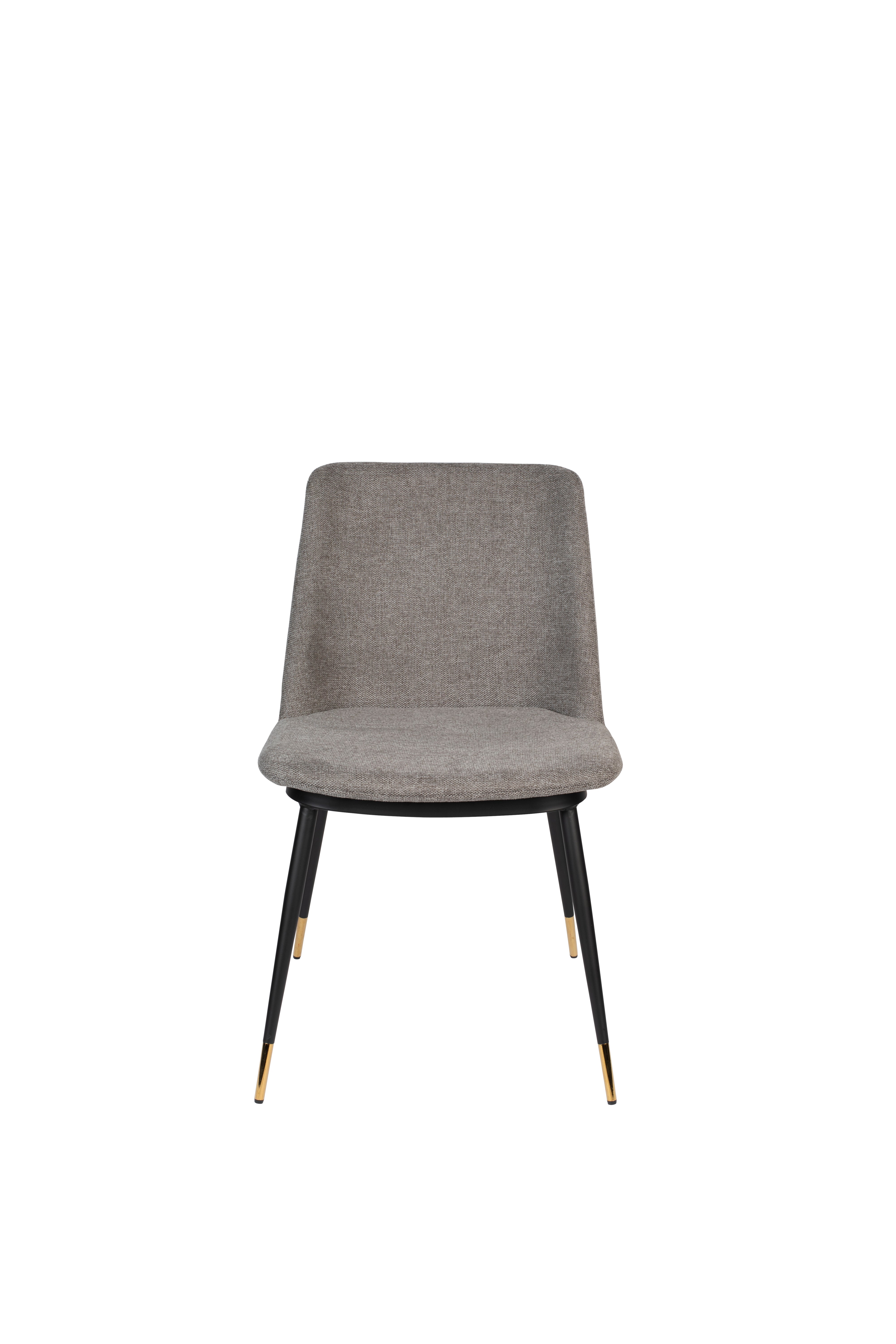 Stoel LIONEL lichtgrijs met zwarte basis