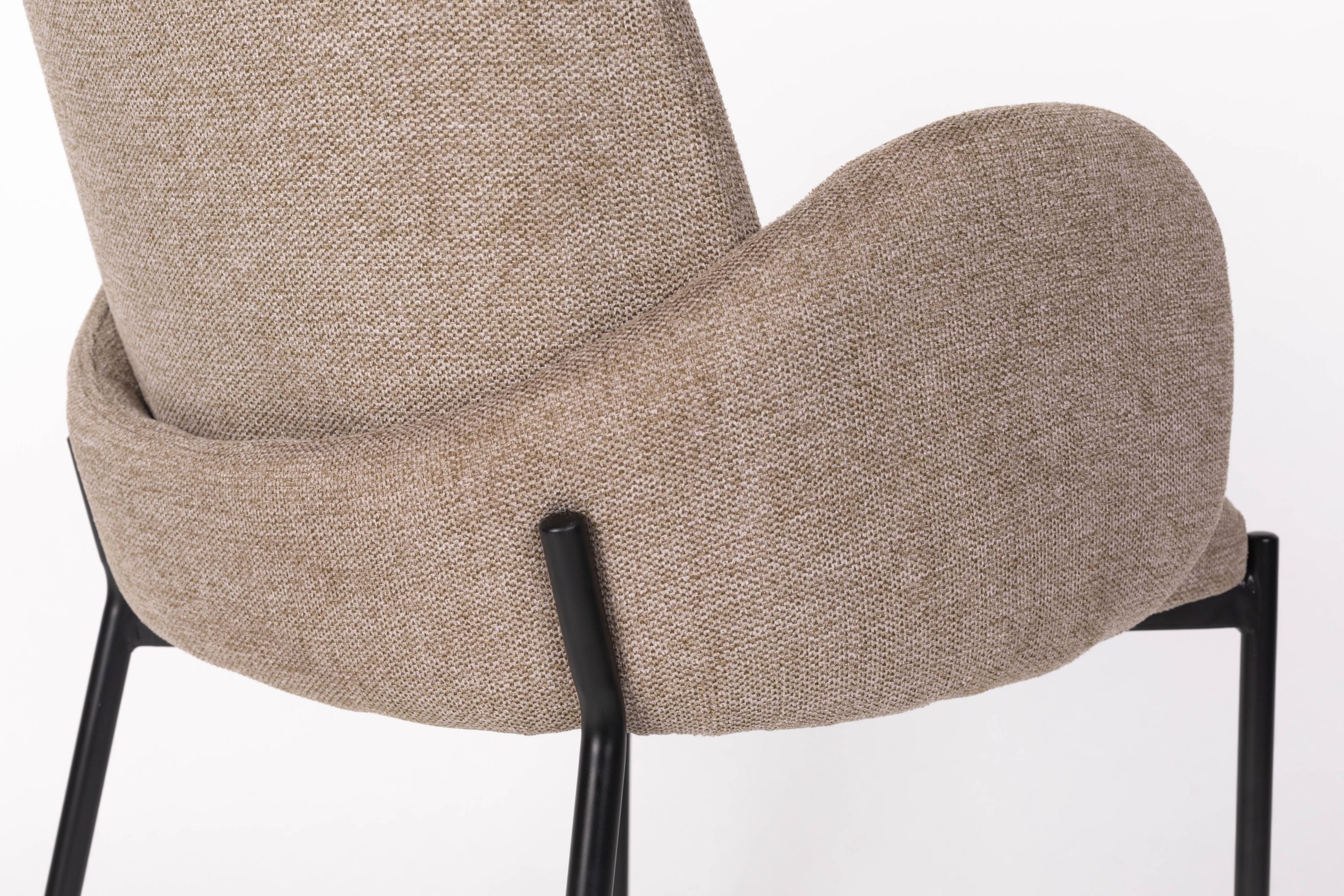 Stoel met armleuningen TJARDA bruin