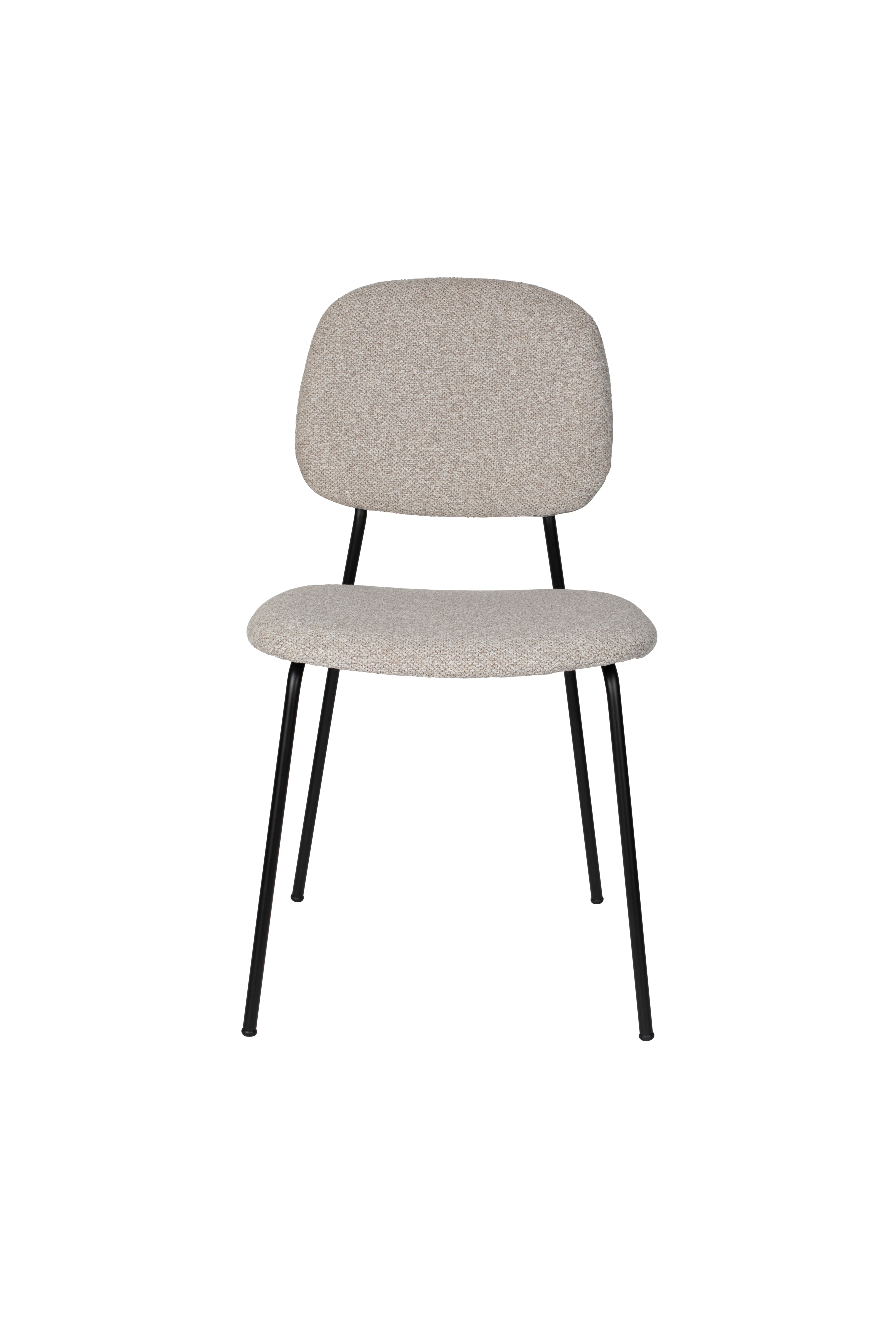 Stoel ROOS lichtbeige met zwarte basis