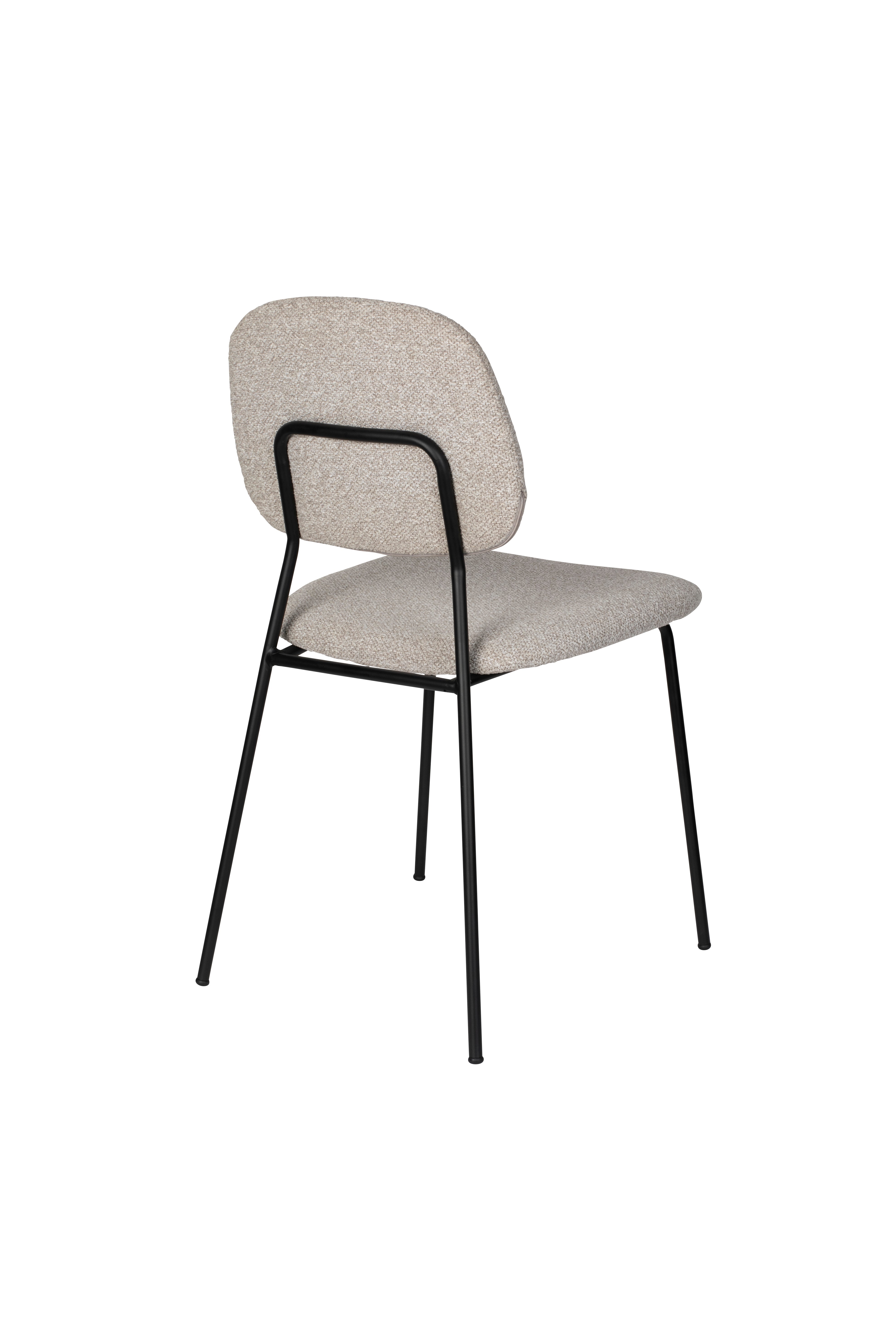 Stoel ROOS lichtbeige met zwarte basis