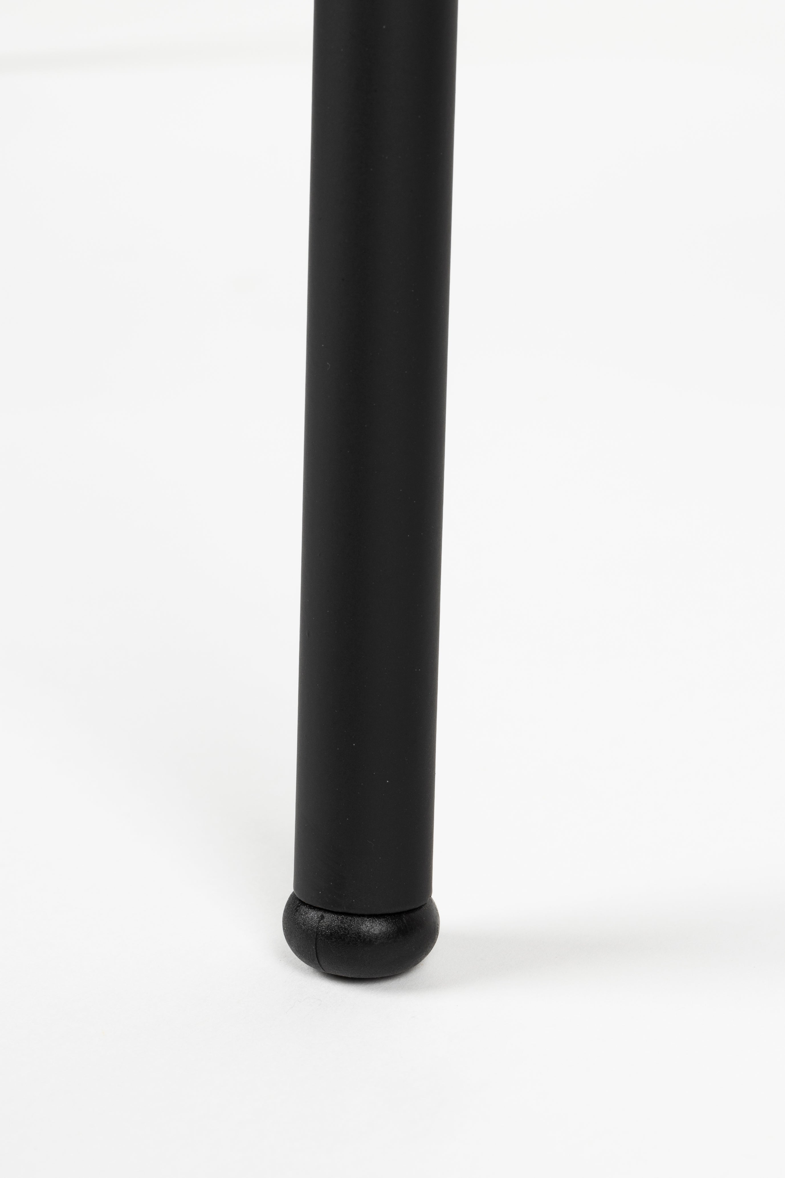 Stuhl ZELO lachsrosa mit schwarzem Gestell