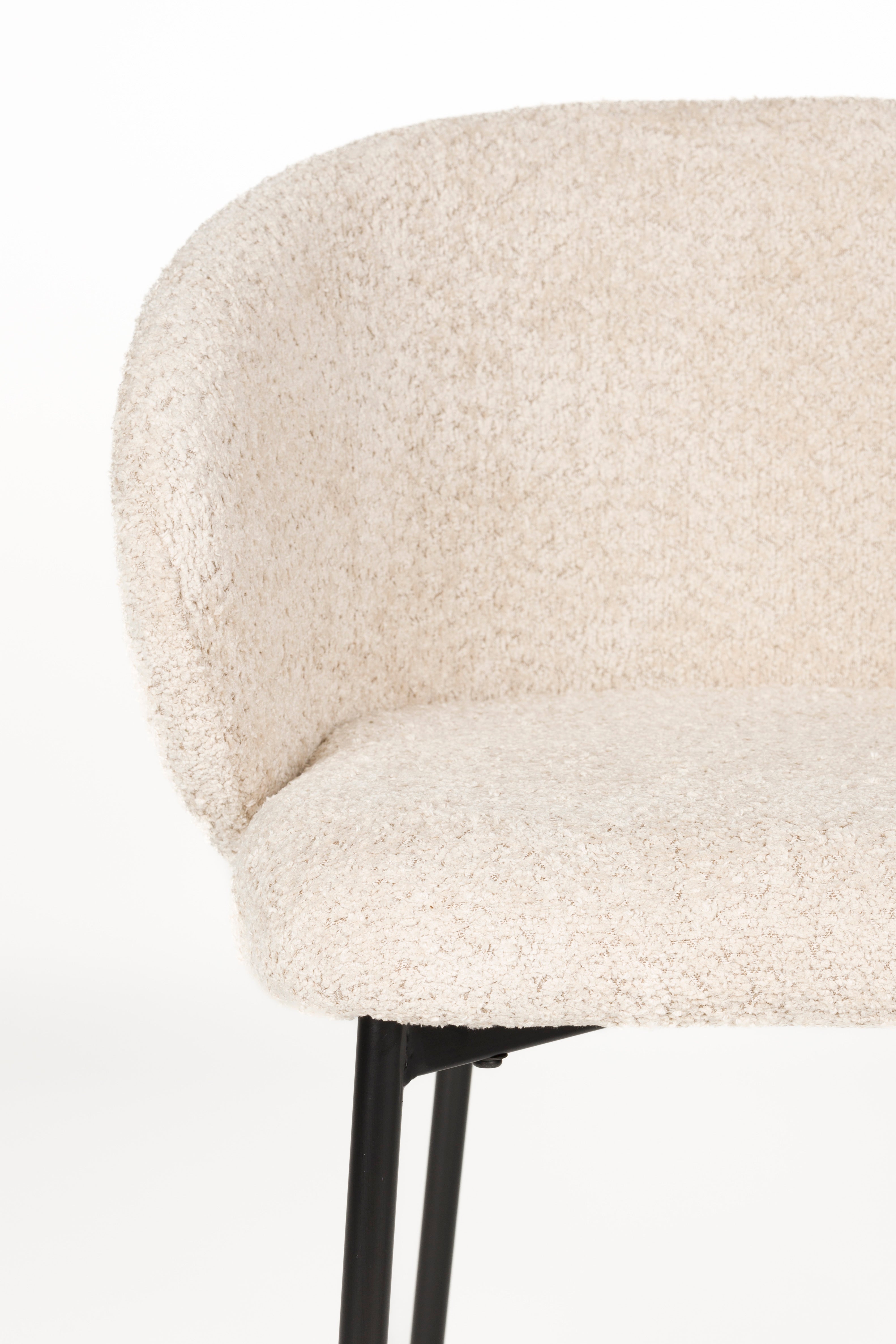 Stuhl AYLE weiß mit schwarzem Gestell