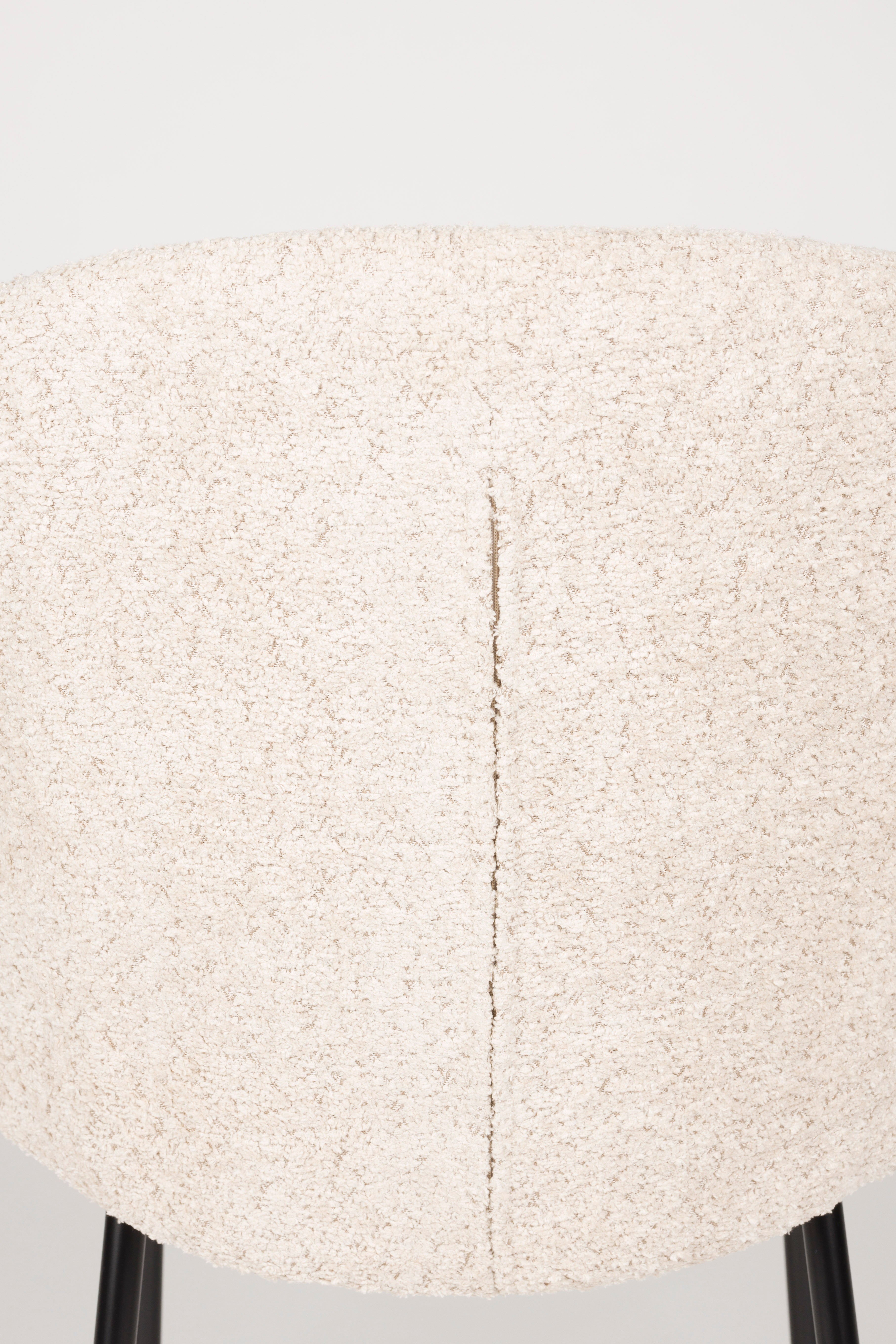 Stuhl AYLE weiß mit schwarzem Gestell