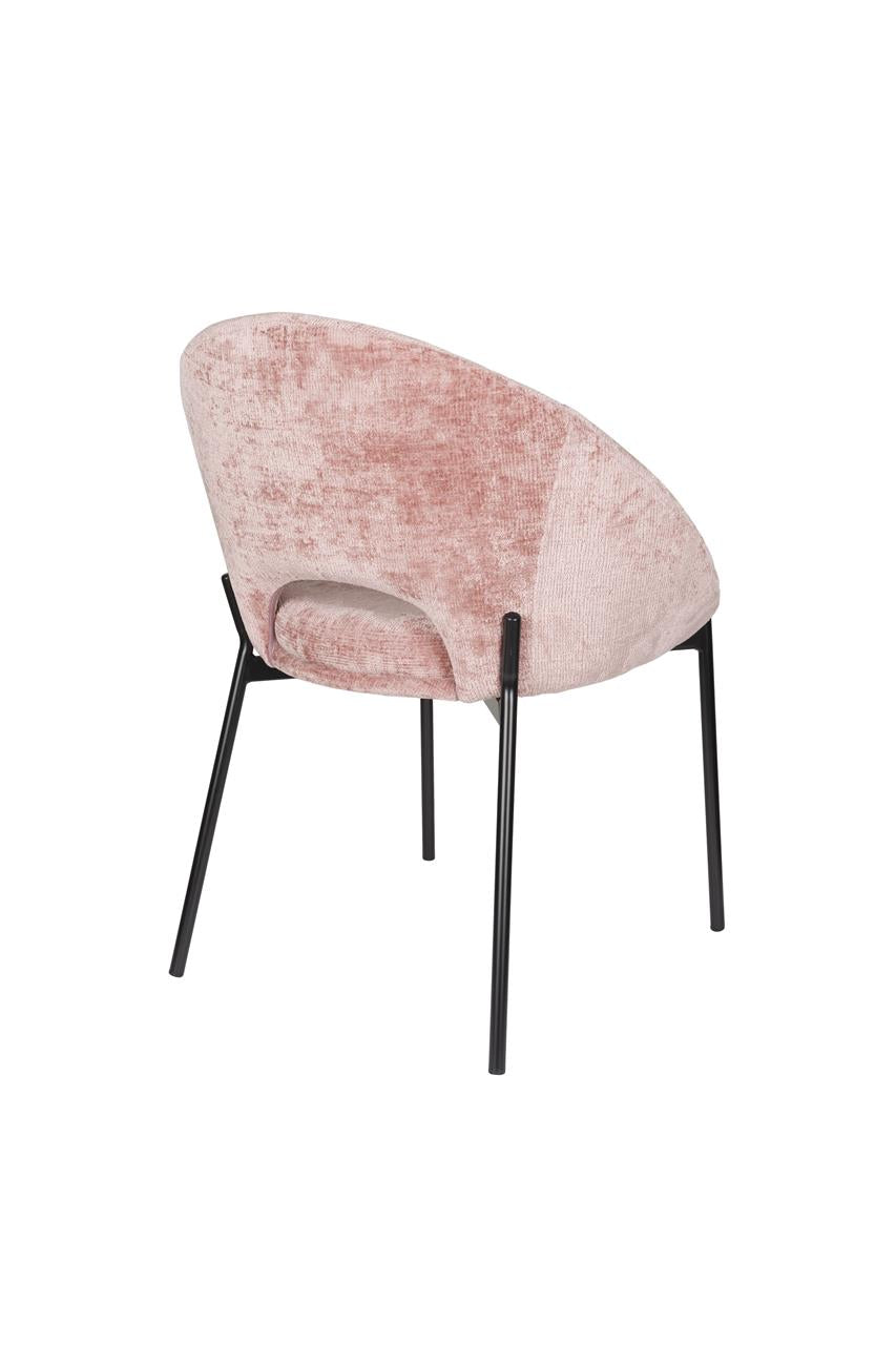 Stoel DANDO roze met zwarte basis