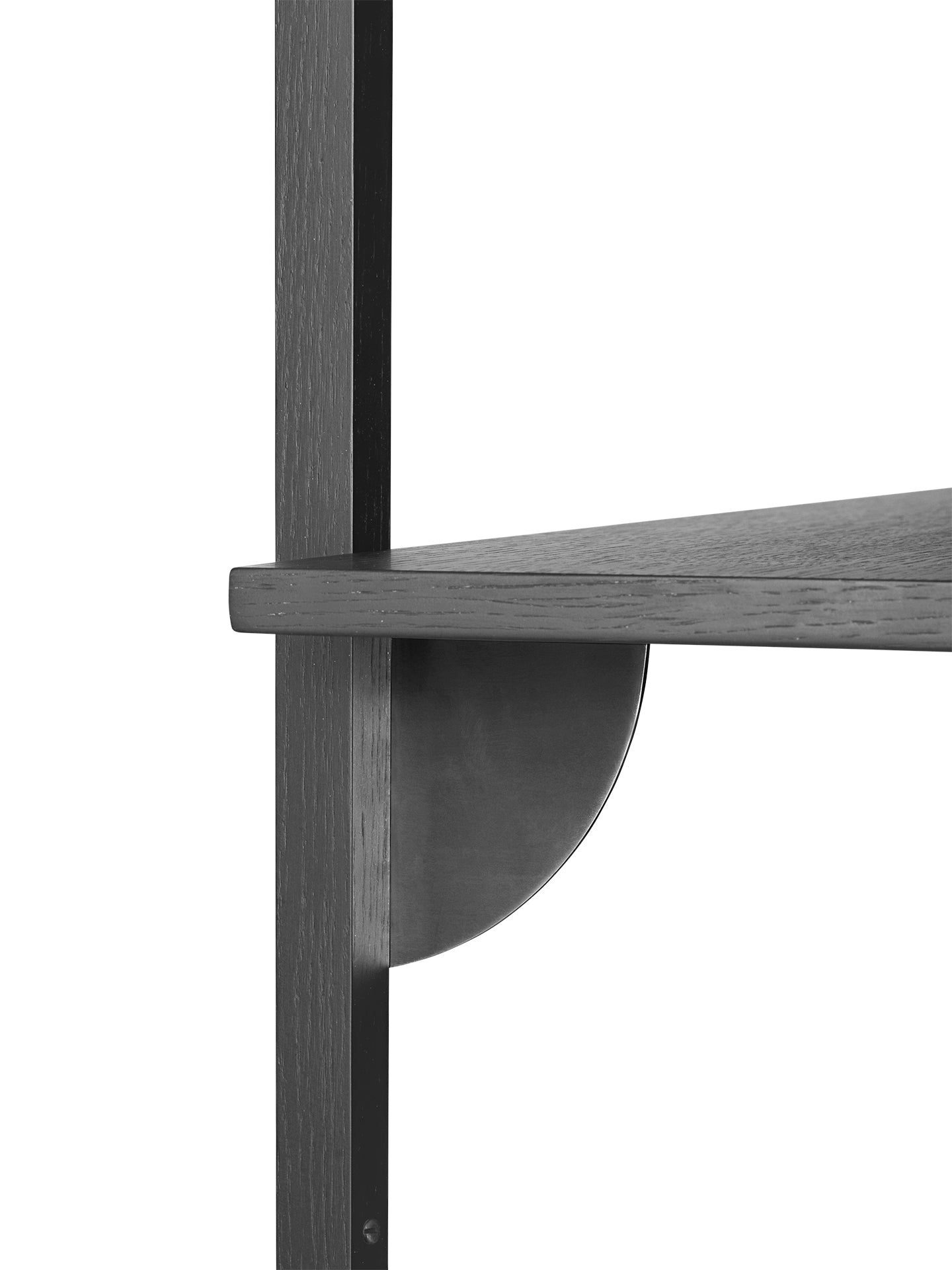 SECTOR TRIPLE NARROW Regal, schwarzes Eschenfurnier