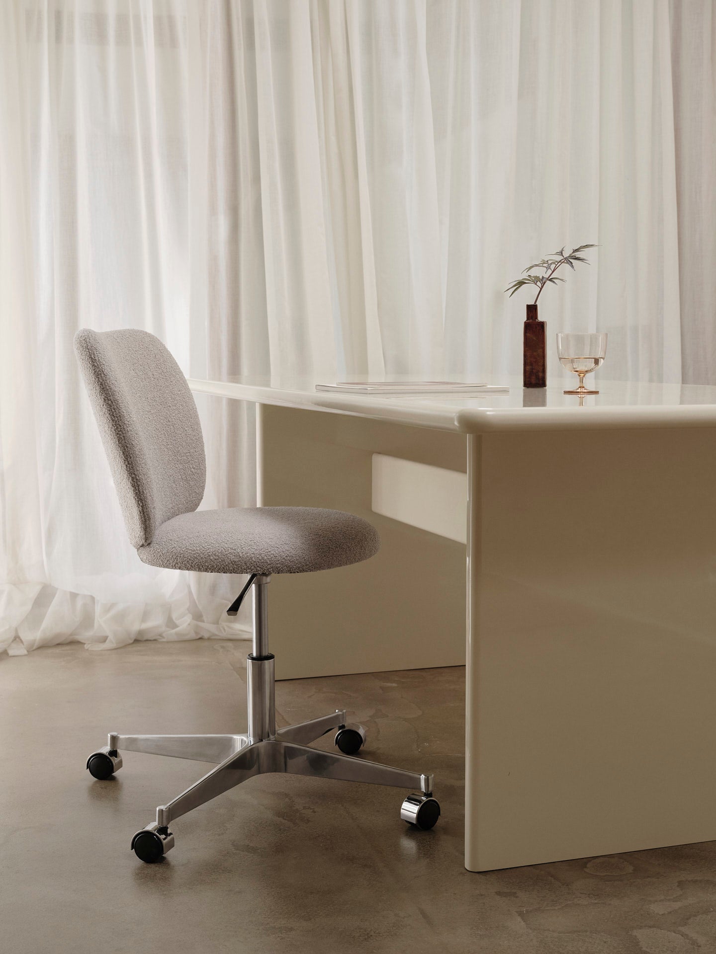 Bureau stoel RICO Soft Bouclé beige