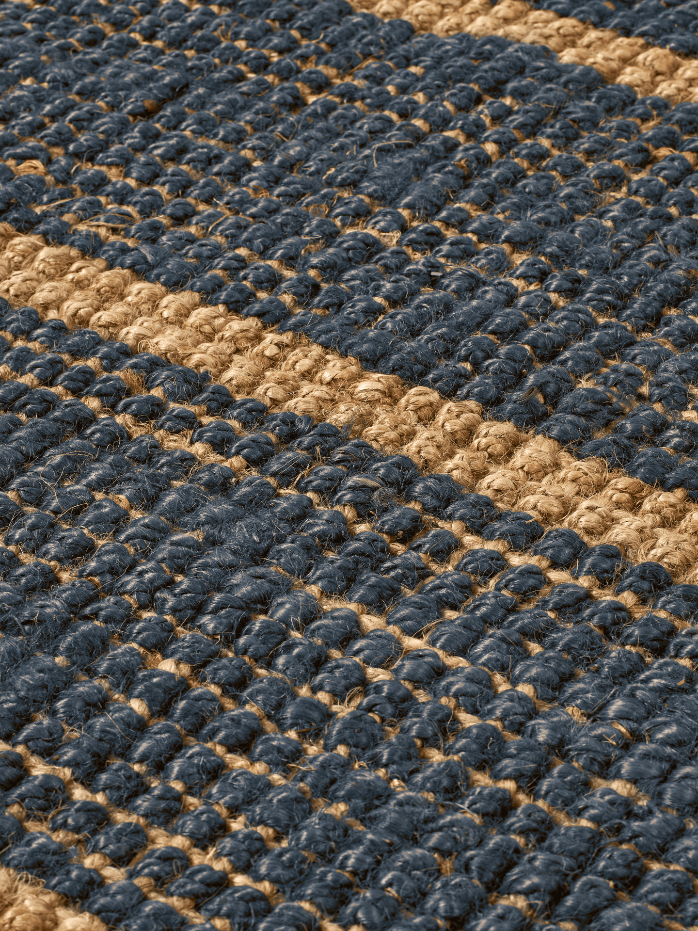 Vloerkleed ATHENS STRIPES bruin met donkerblauw