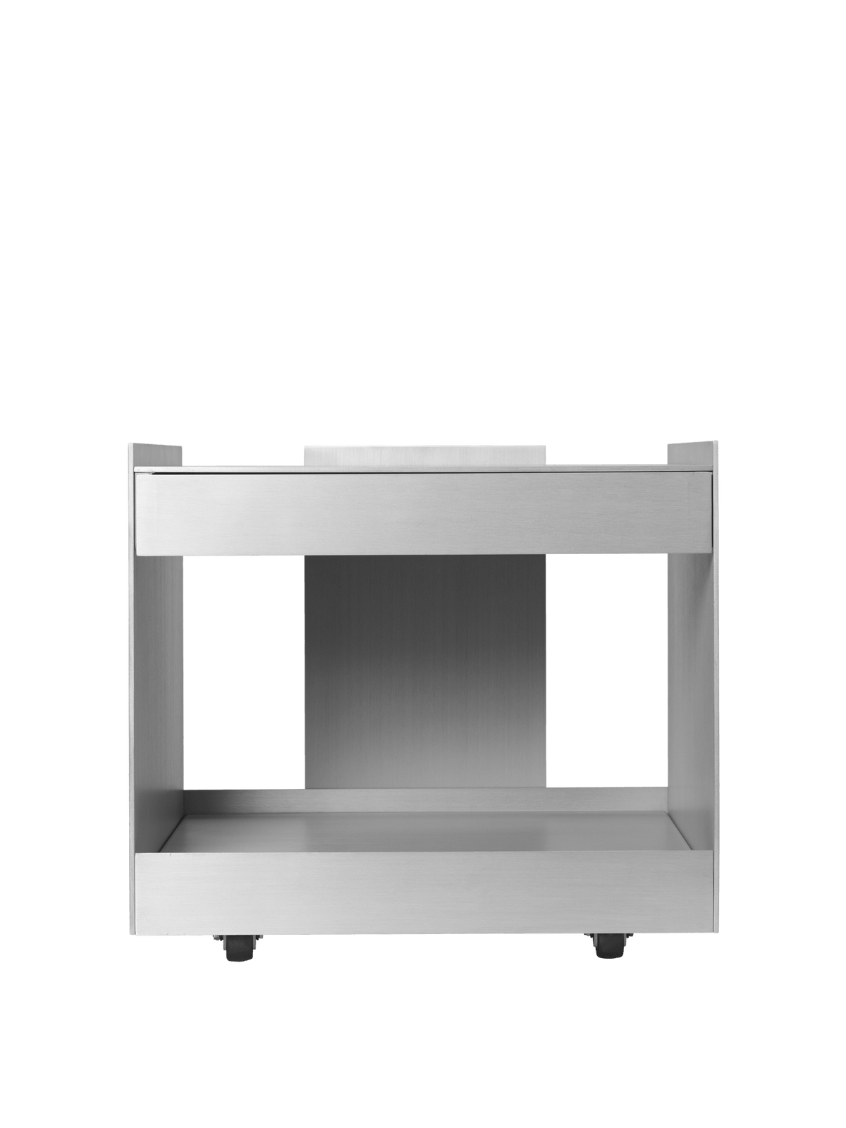 Wózek niski z szufladą LAGER aluminium – ferm LIVING