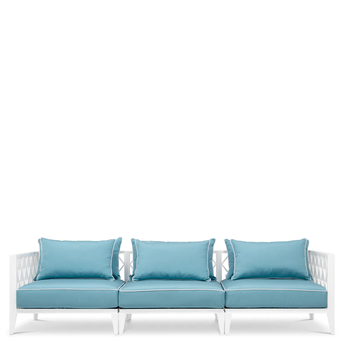Sofa 3-zits buiten OCEAN CLUB wit met blauw