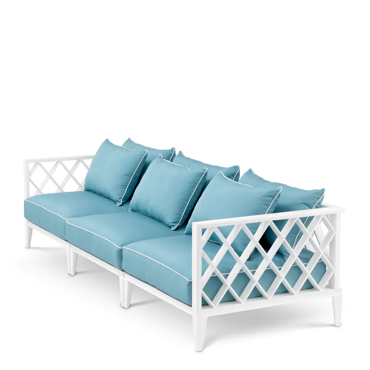 Sofa 3-zits buiten OCEAN CLUB wit met blauw