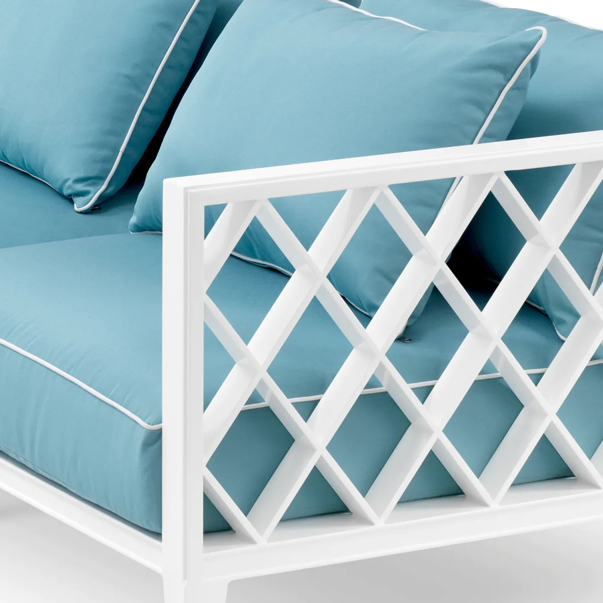 Sofa 3-zits buiten OCEAN CLUB wit met blauw