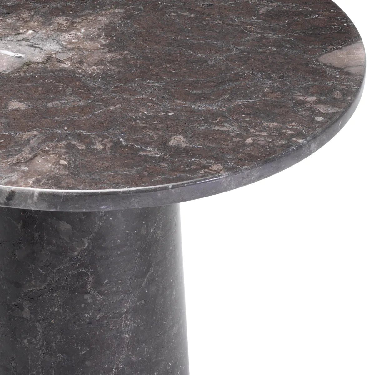 TERRY Side Table Dark Gray Marble