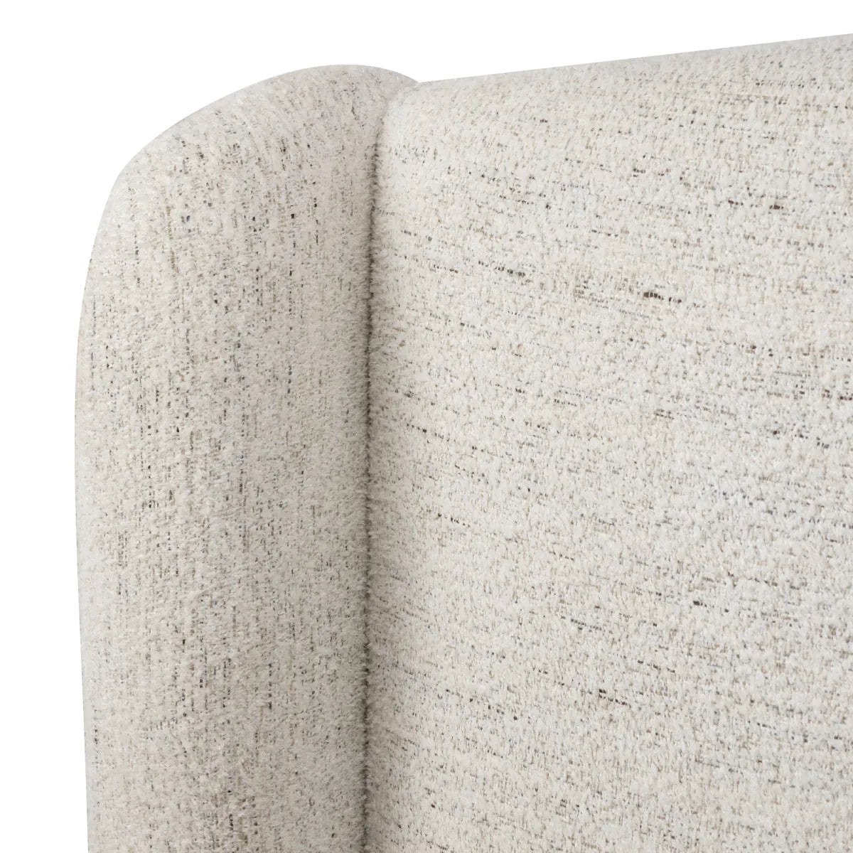 Gestoffeerd bed MELLORY wit melange