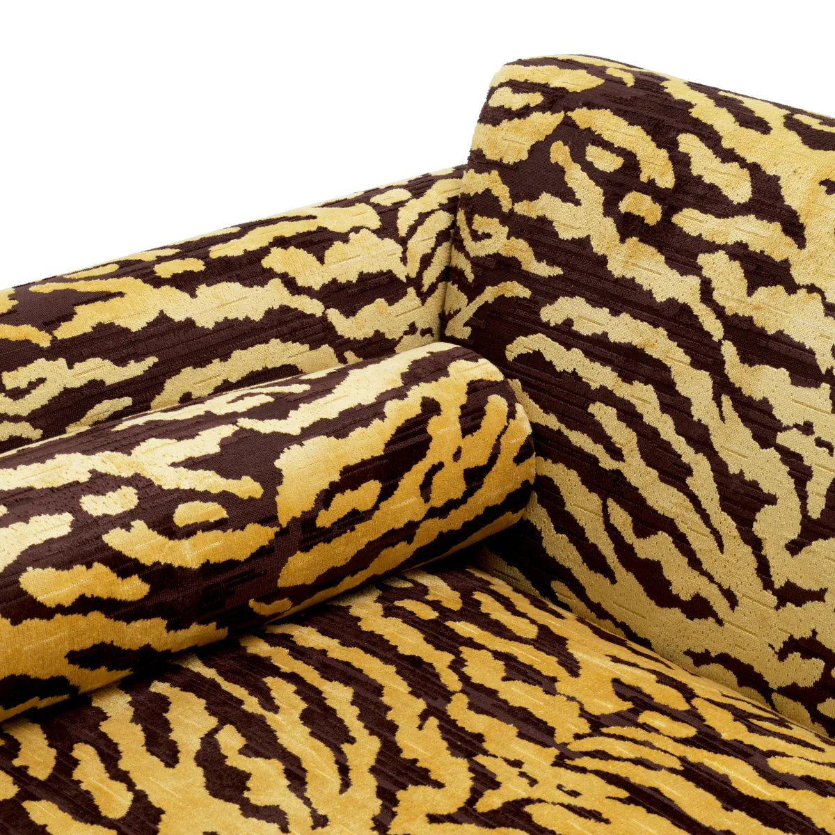 Sofa FLUX goud-bruin print