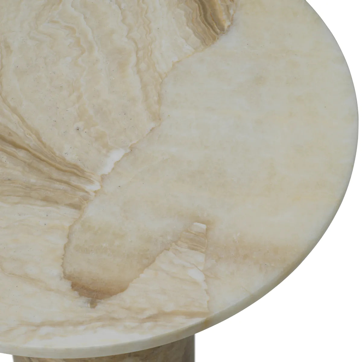 Bijzettafel TERRY beige onyx