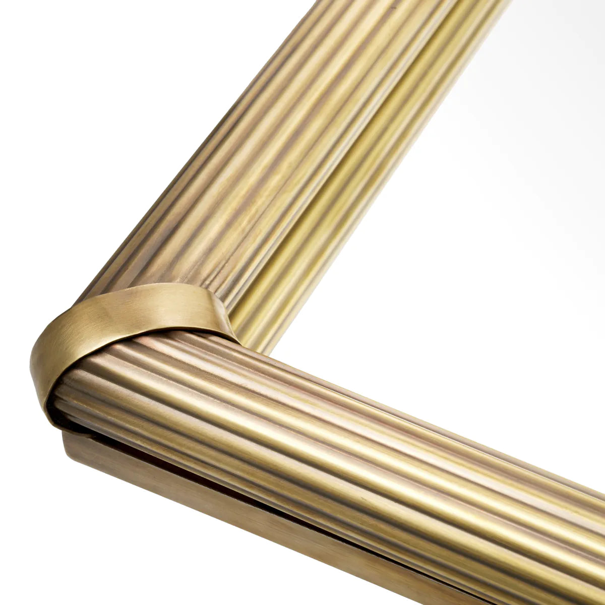 Glass tray LENORA antique brass