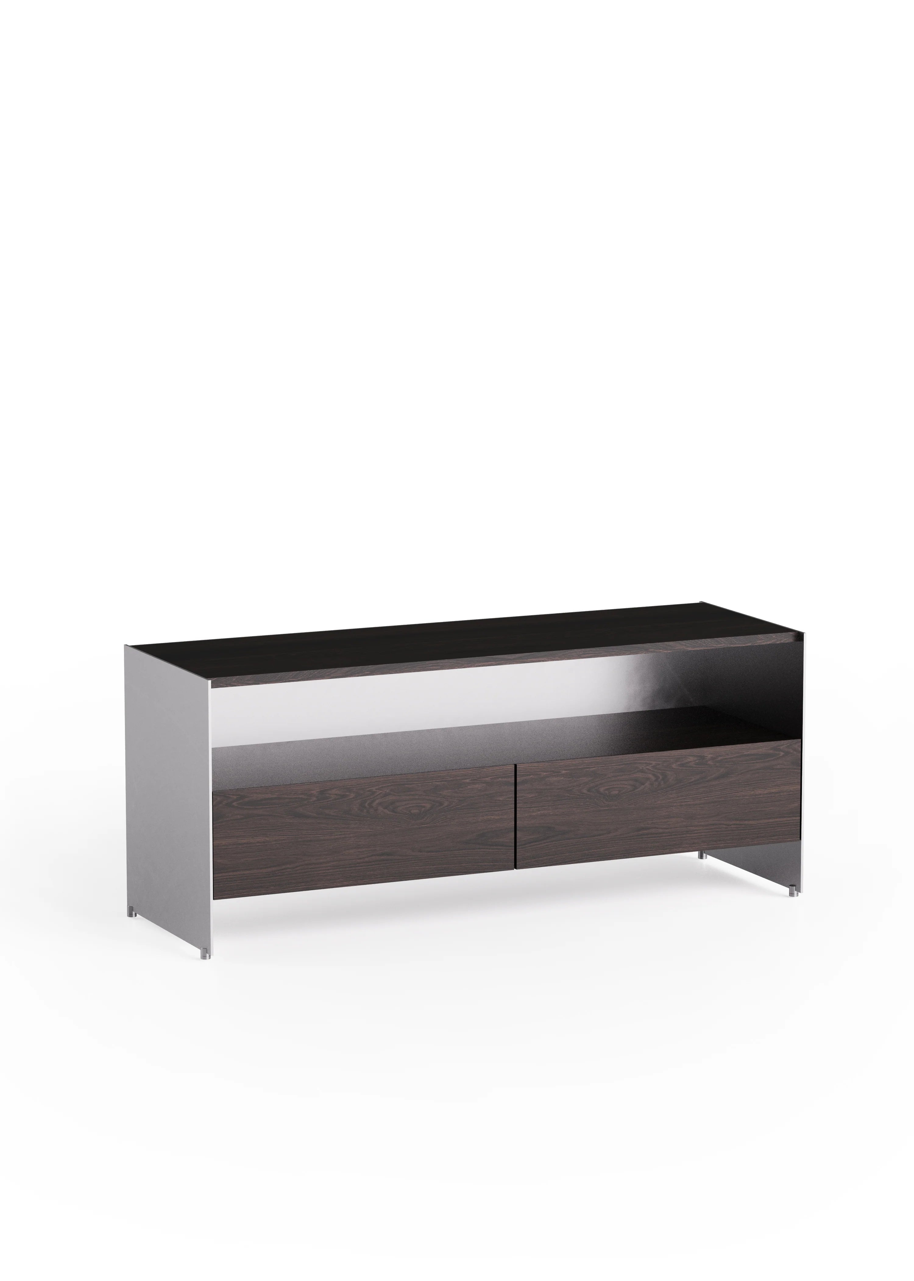 ALOOX 120 Cabinet in Oak Wood with Aluminum Finish
