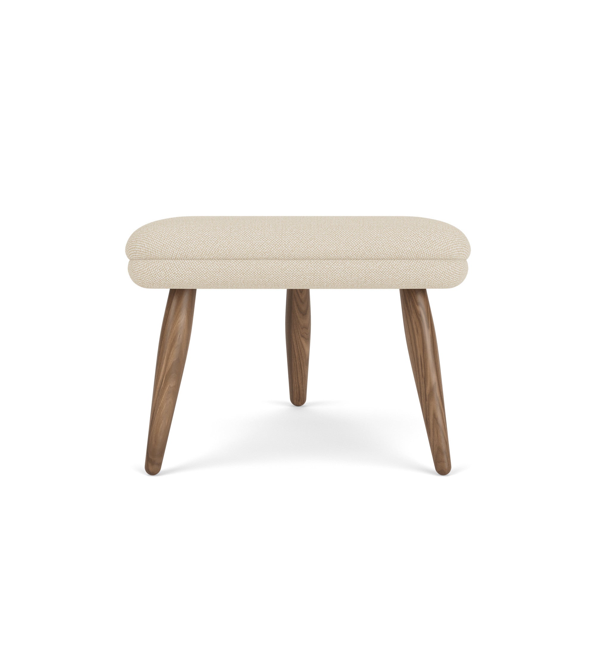 Podnóżek ODA beżowy z orzechową podstawą