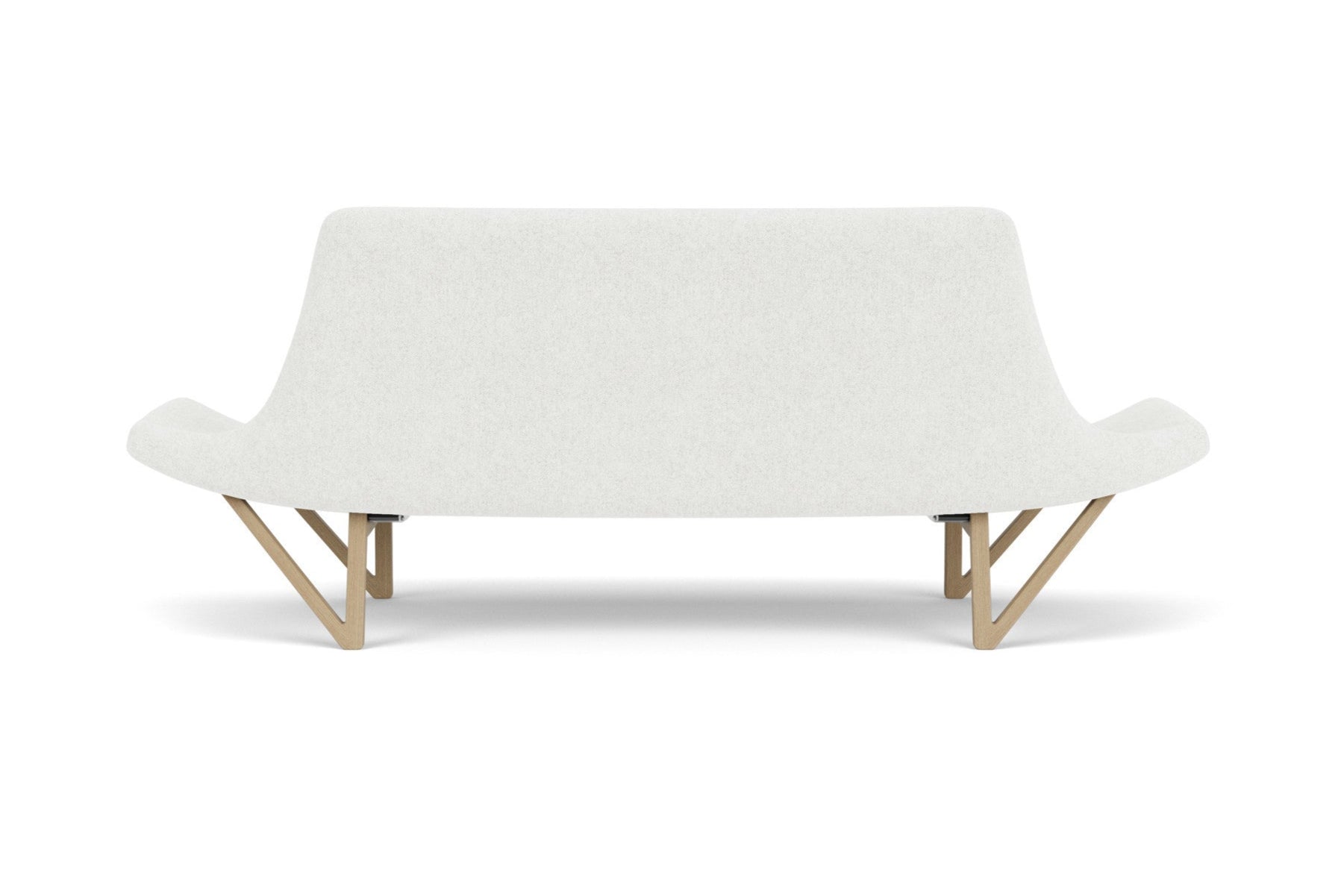 PAGODE sofa in light gray with oak base