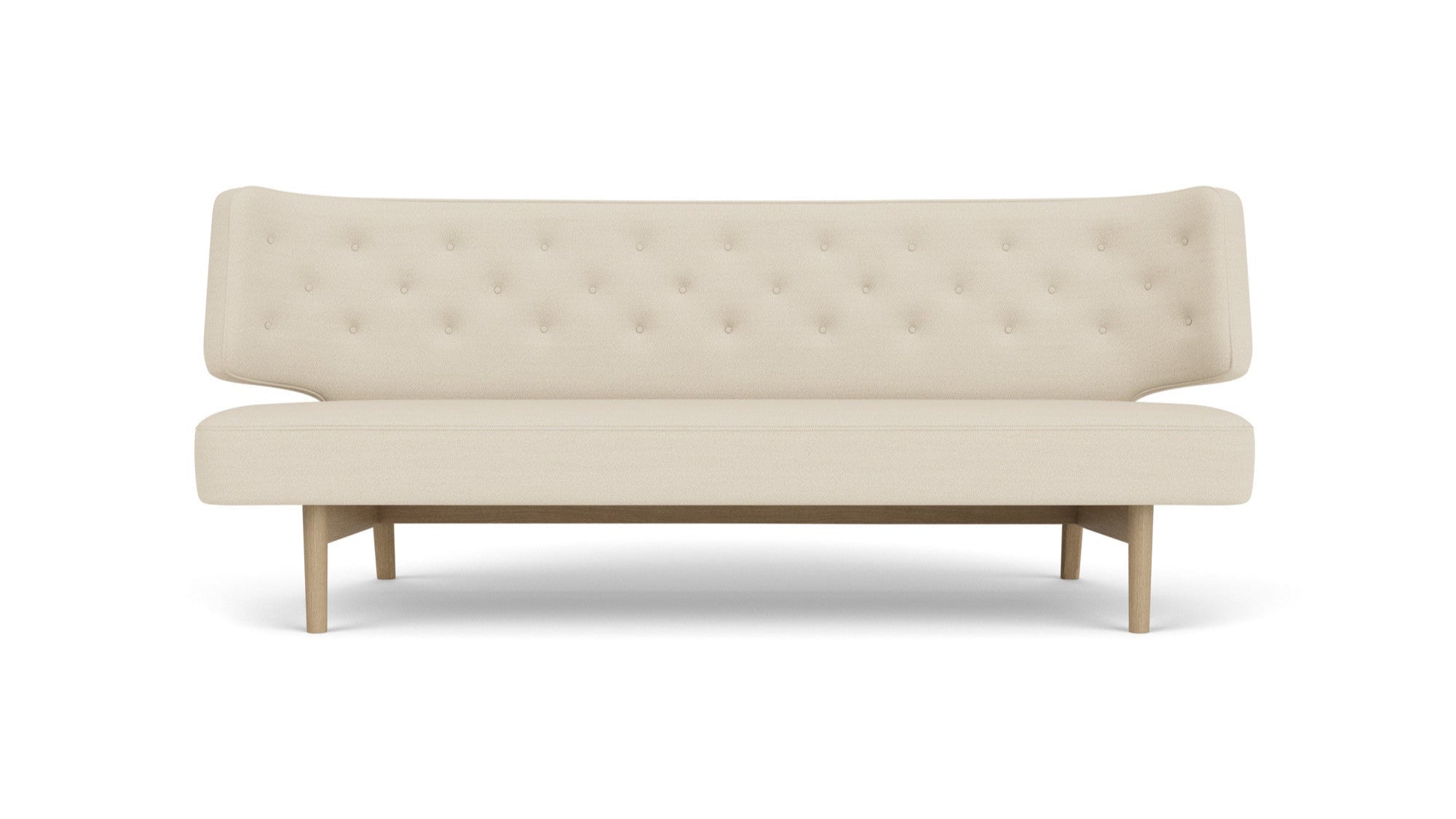 Sofa 2-zits RADIOHUS beige met eiken basis