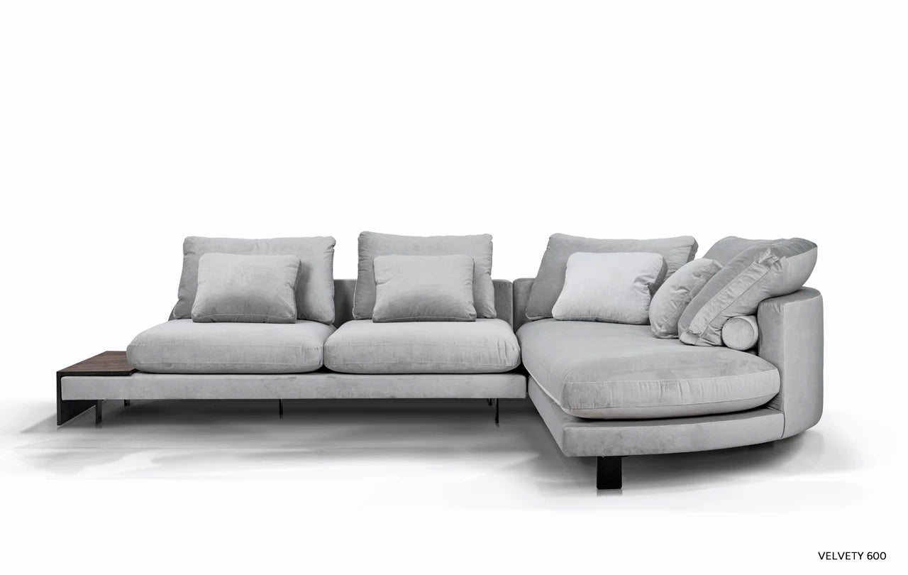 Narożnik z półką prawostronny DUMBO tapicerowany