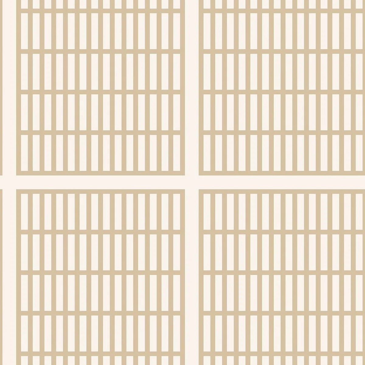 Tapete mit geometrischem Muster ALVAR AALTO 14/6 beige mit Weiß