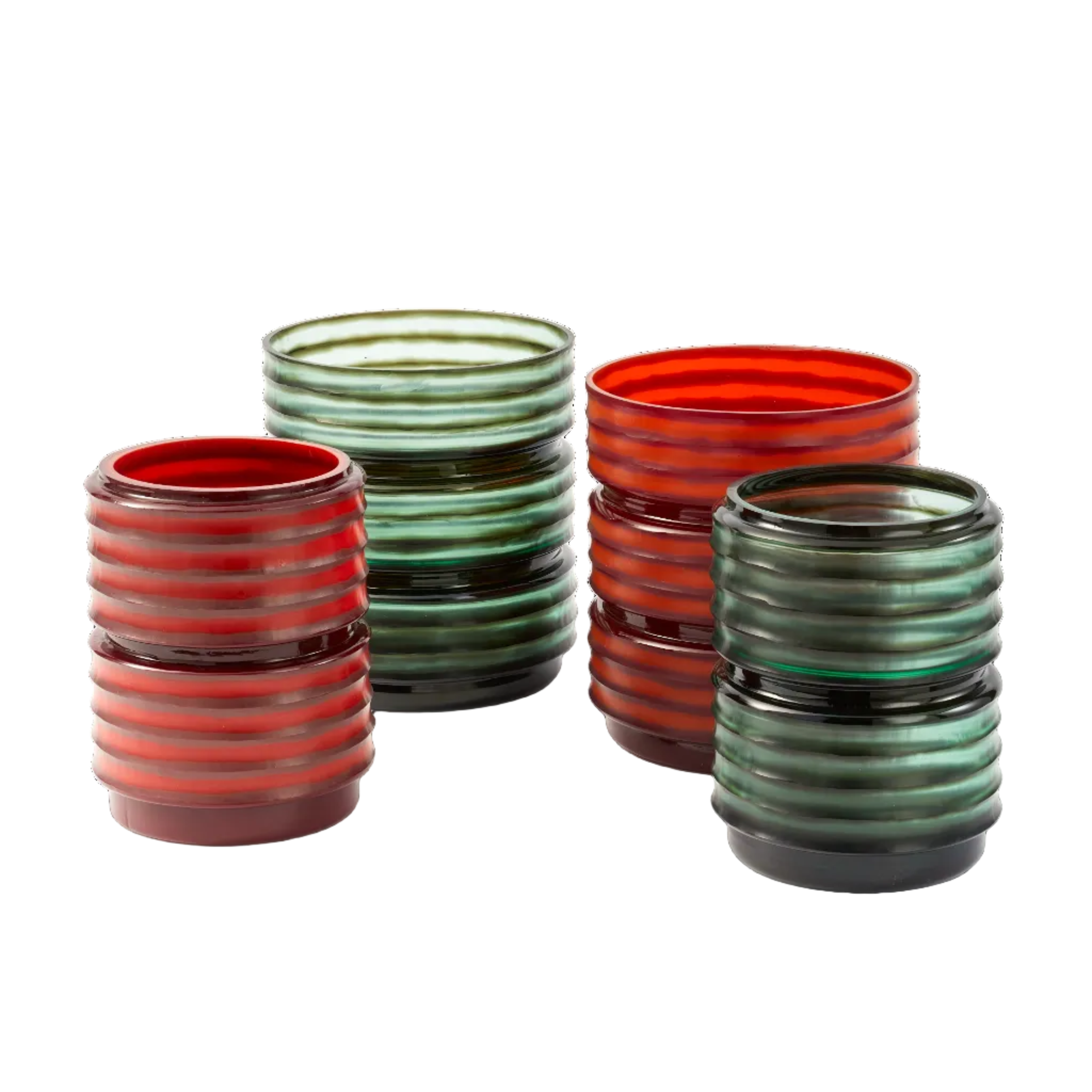 Vase GLASS LAYER rot