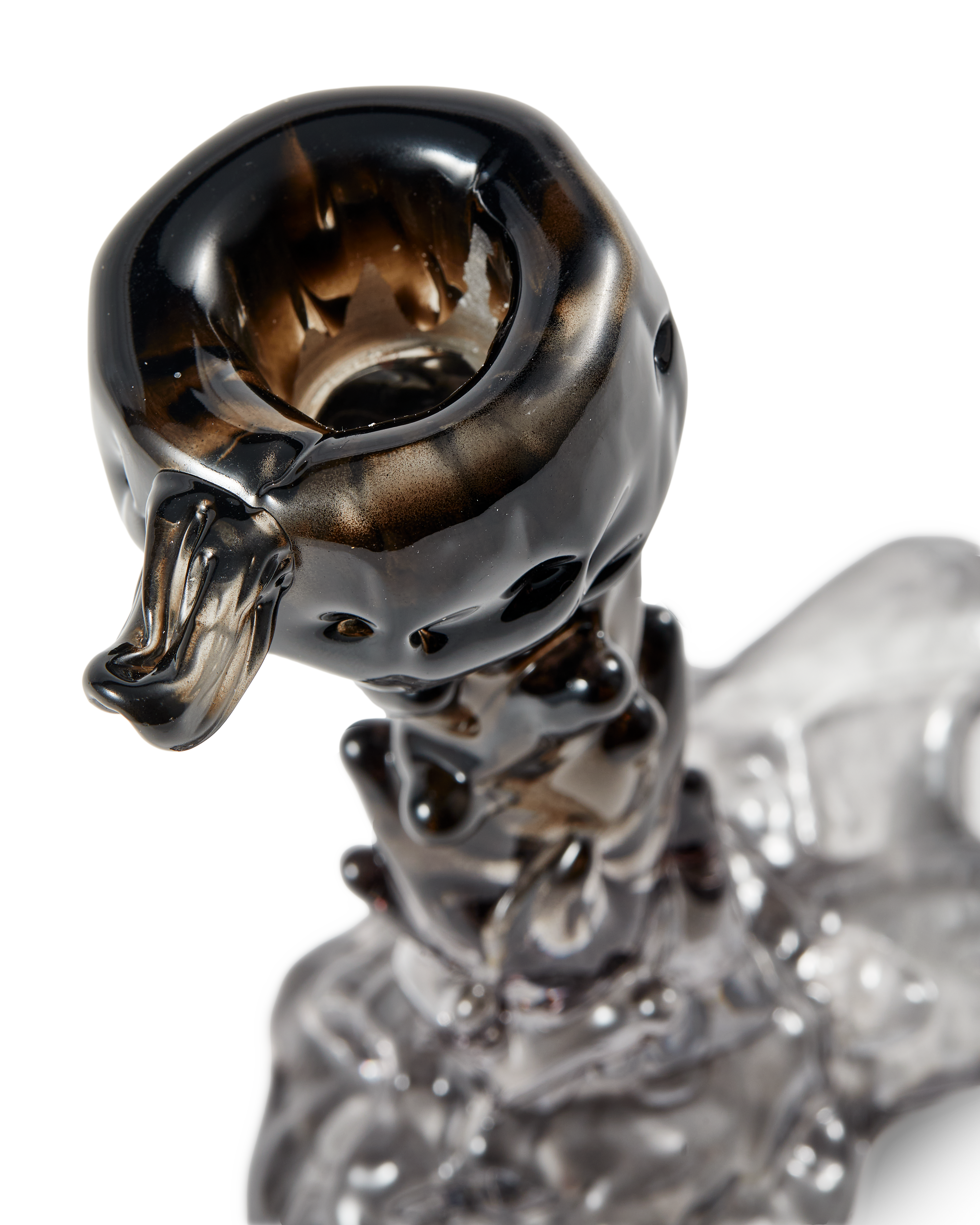 Kaarsenhouder GLAS DRUP zwart