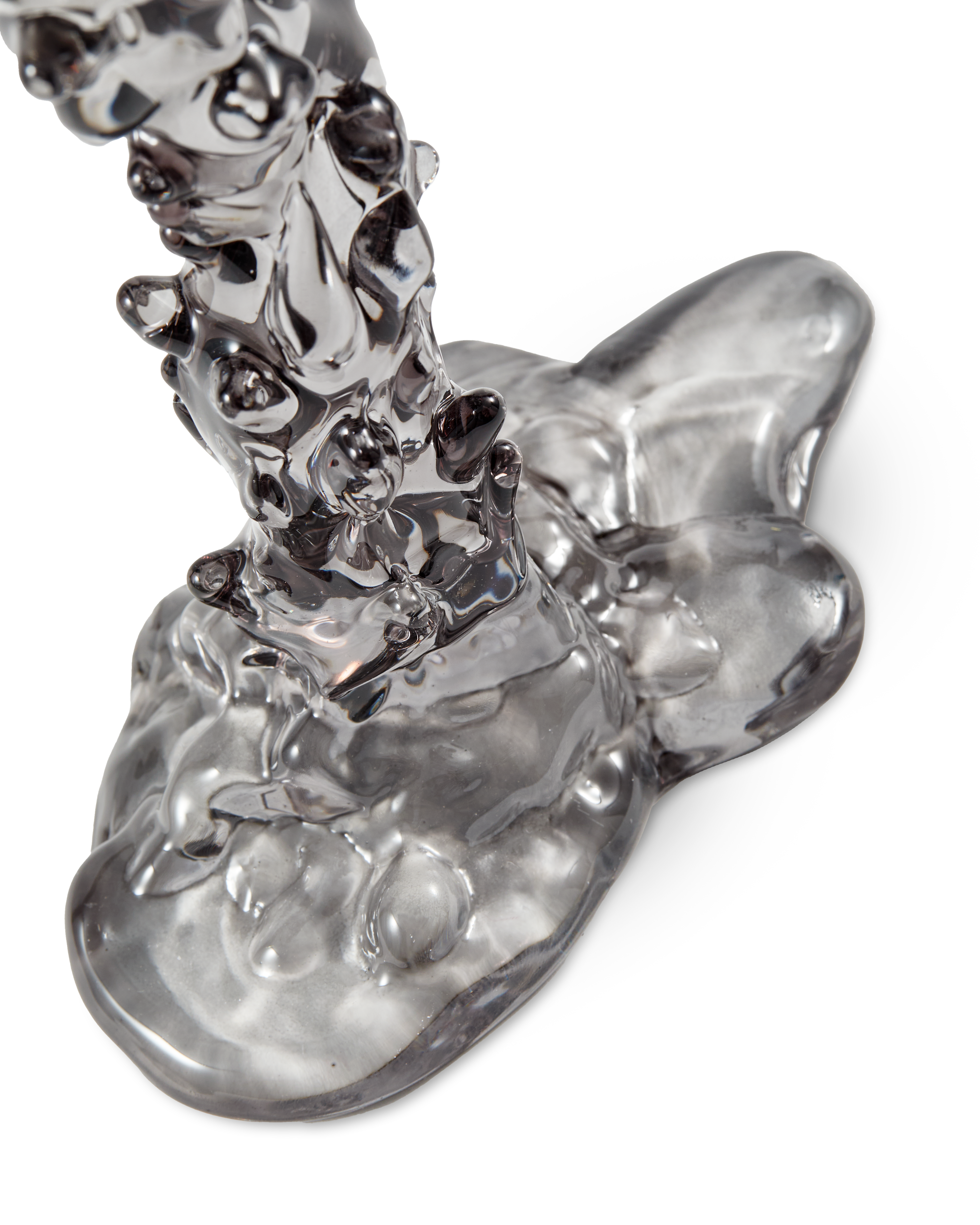 Kaarsenhouder GLAS DRUP zwart