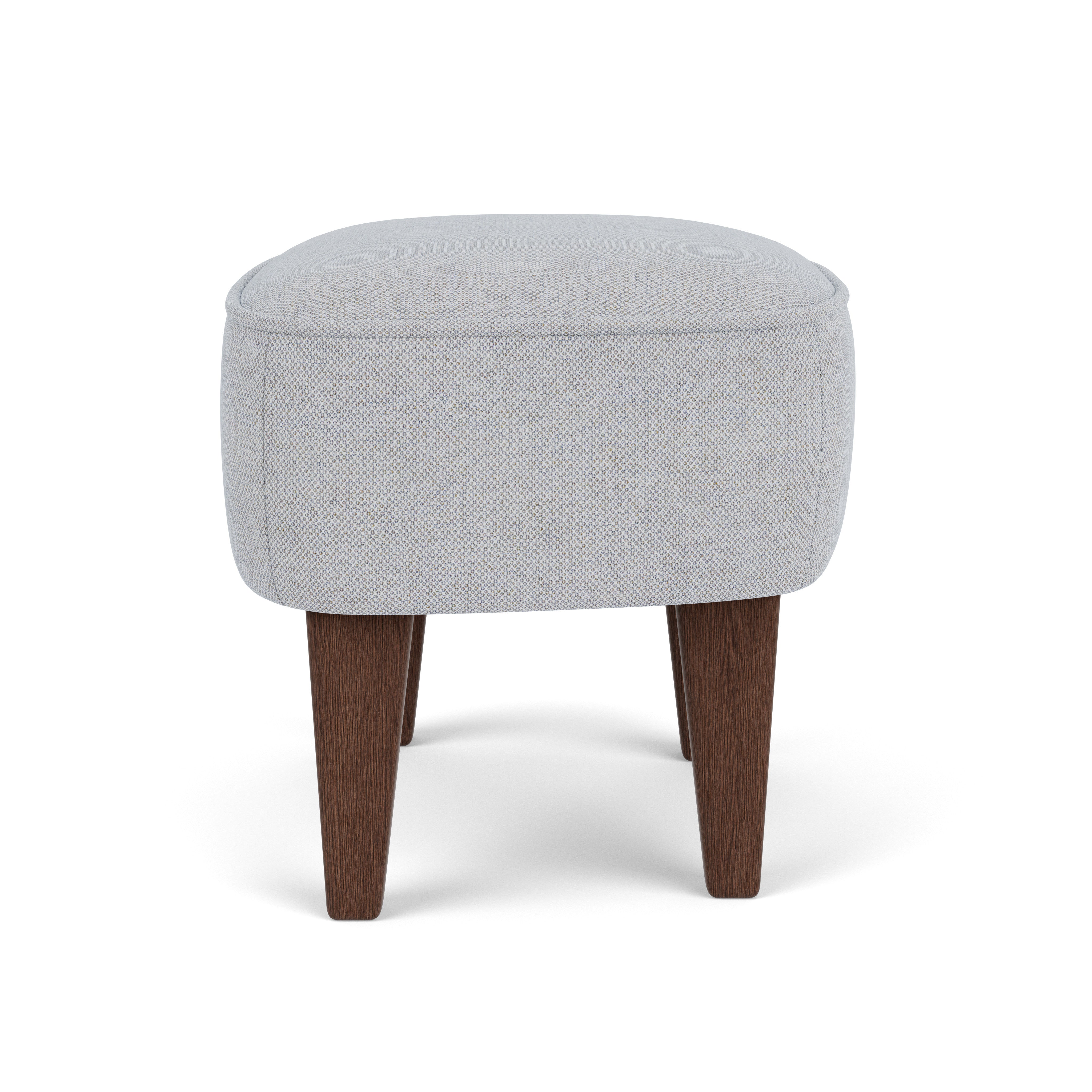 INGEBORG light gray footrest with dark oak base