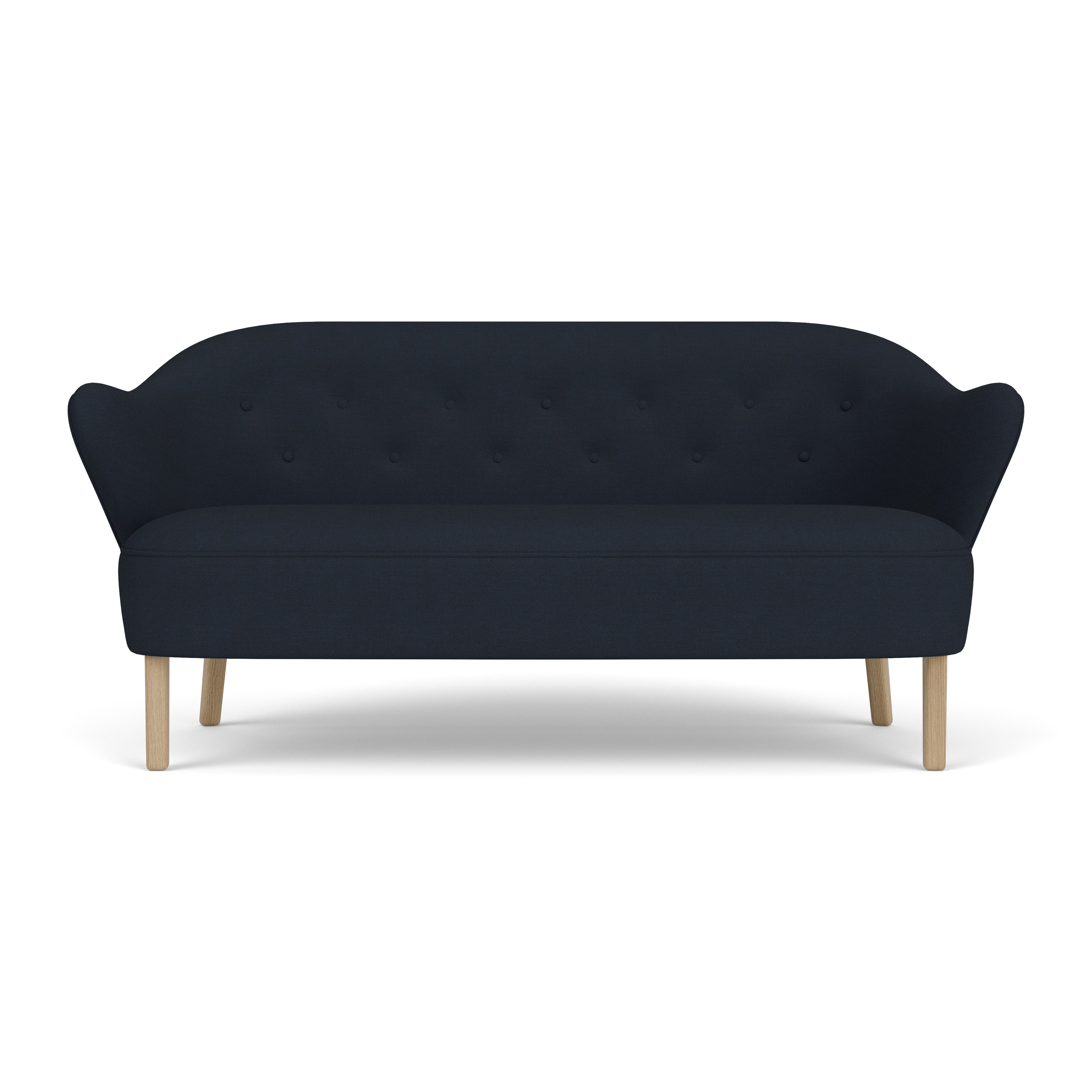 Sofa INGEBORG granietkleurig met eiken basis