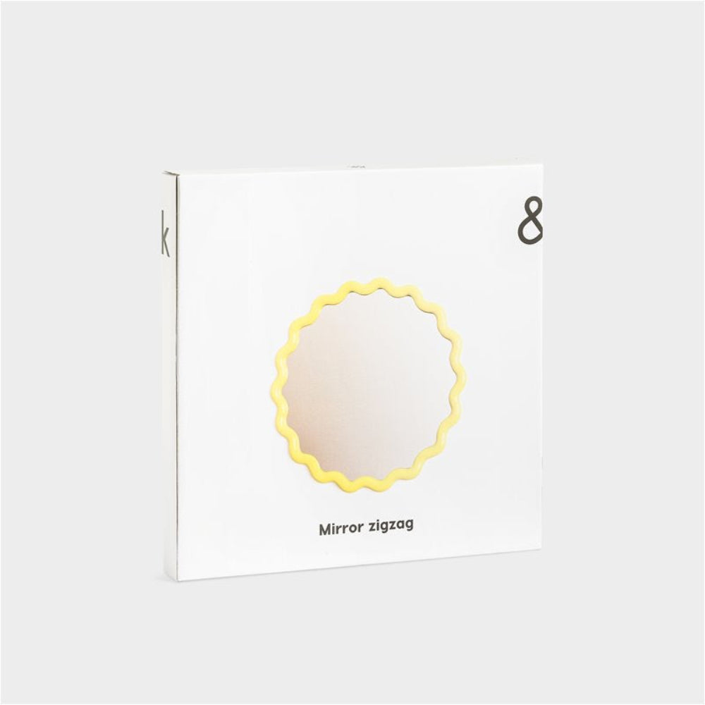 ZIGZAG gele ronde spiegel