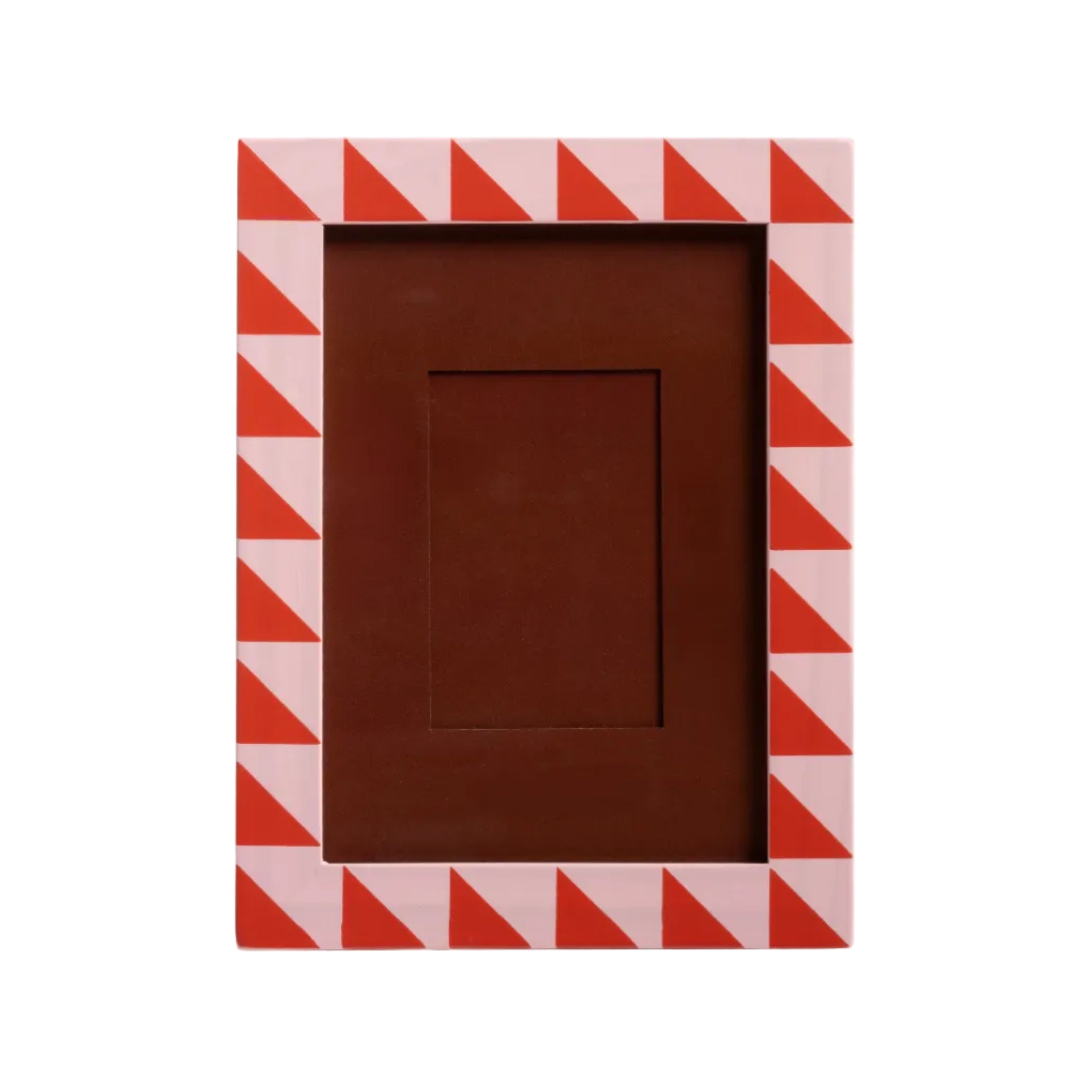 PATCH photo frame pink with red and brown