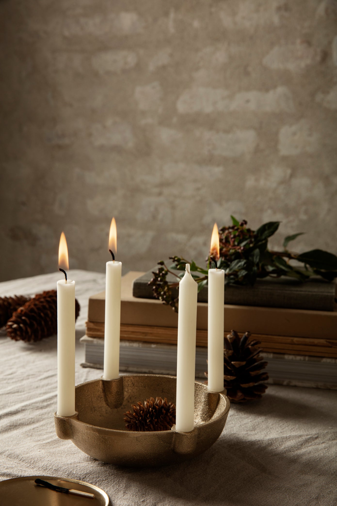 Schüssel Messing Candlestick