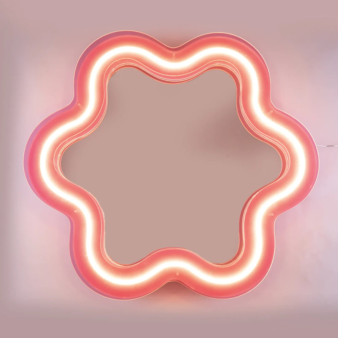 Lustro SUPERCURVE - FLOWER różowy