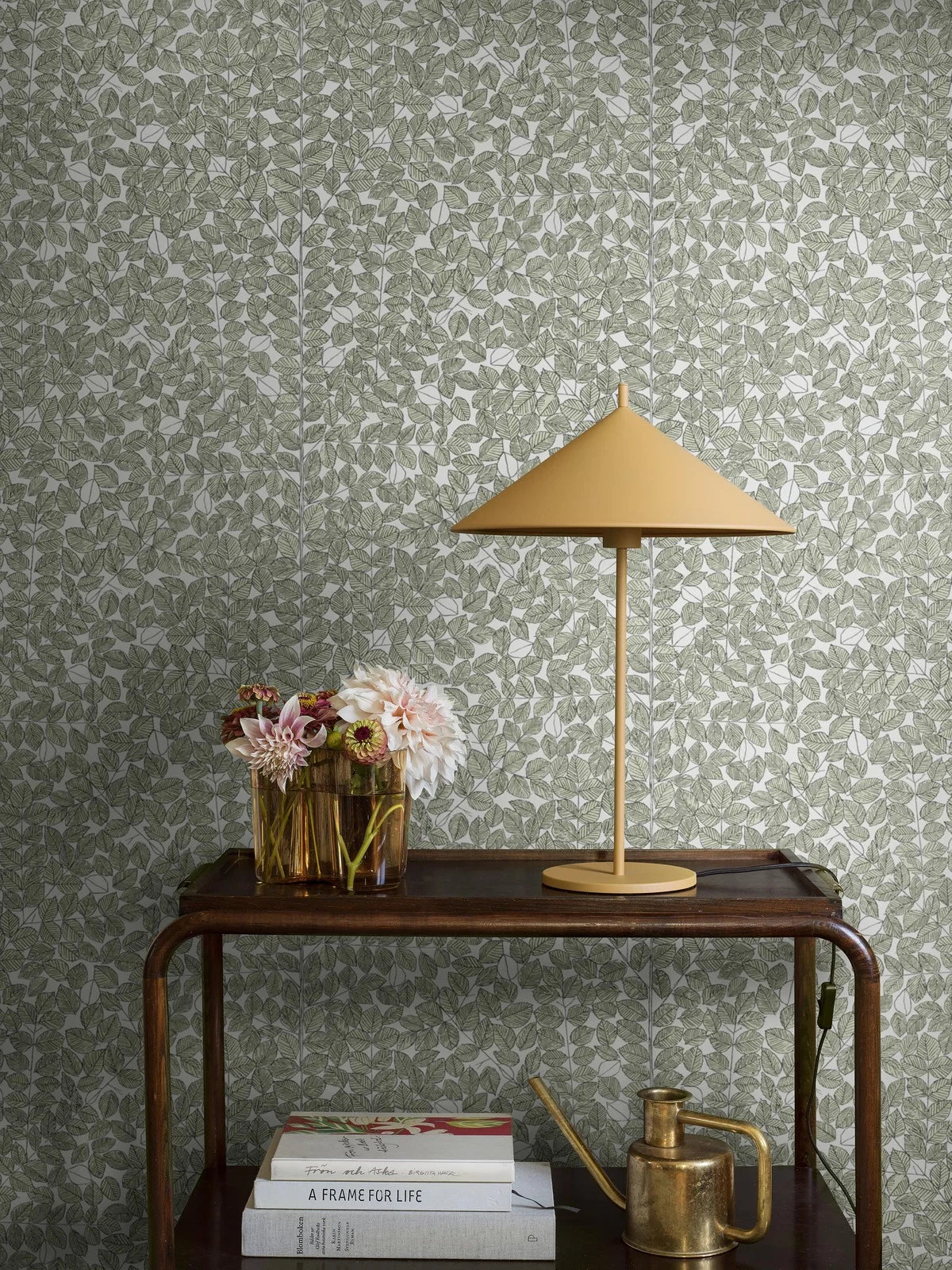 ROMANS Green Leaf Pattern Wallpaper