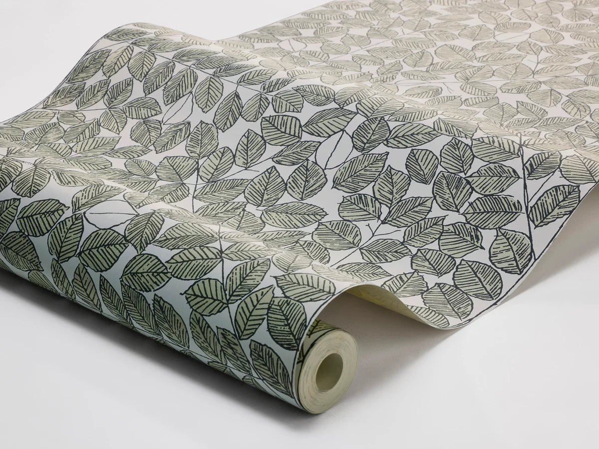 ROMANS Green Leaf Pattern Wallpaper