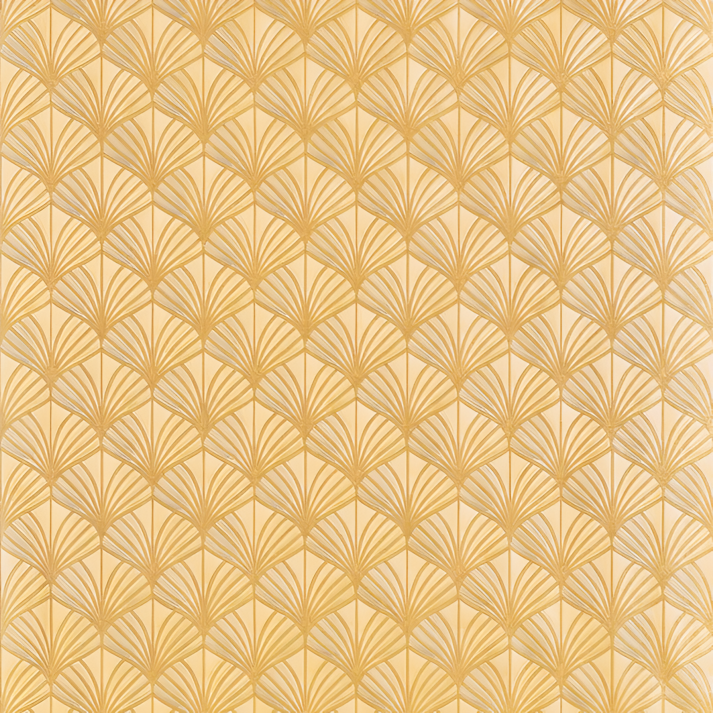 Metallic Structural Wallpaper with Leaf Plant Motif ORION - Gold OR