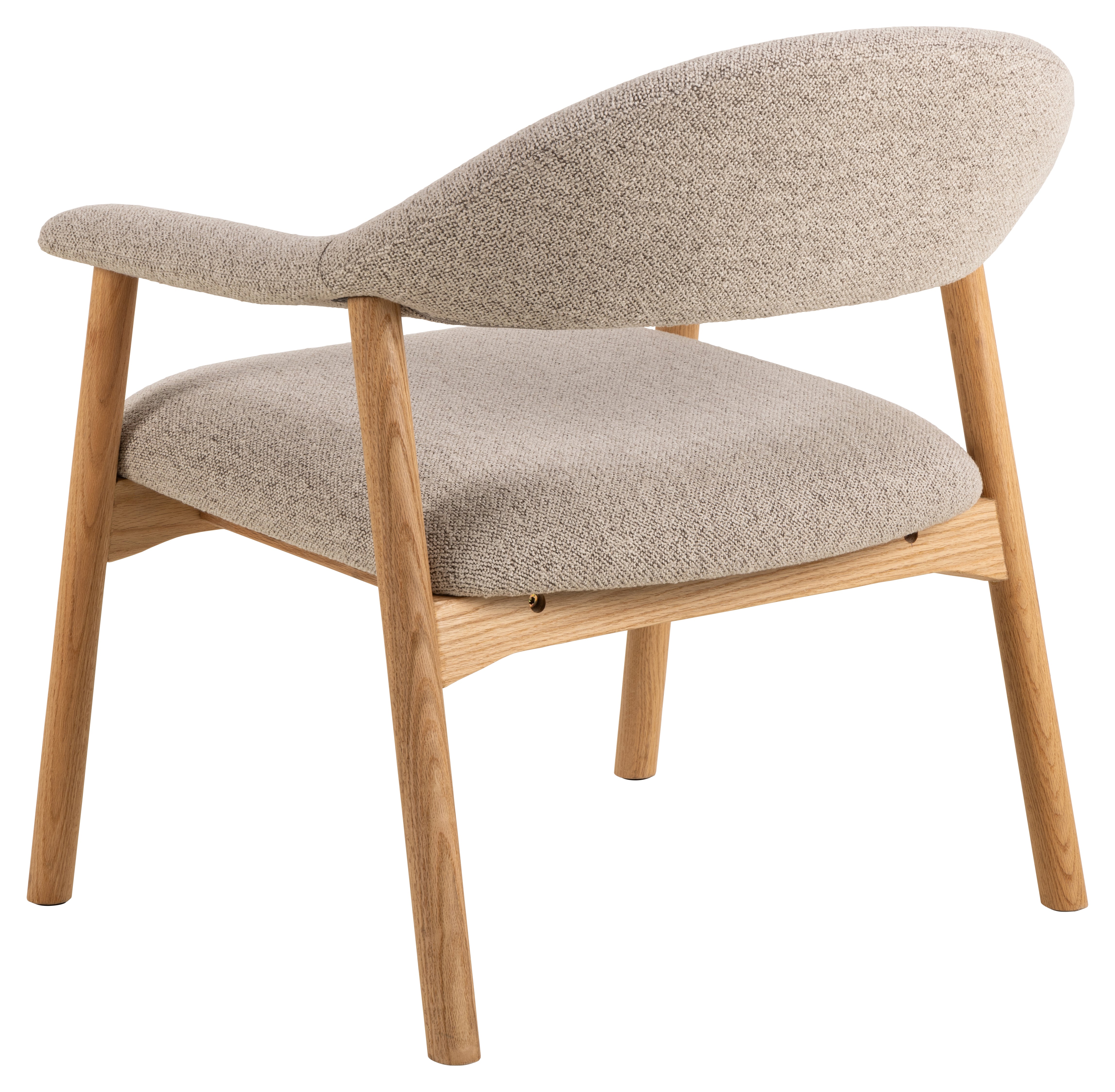 Addi beige armchair with an oak base
